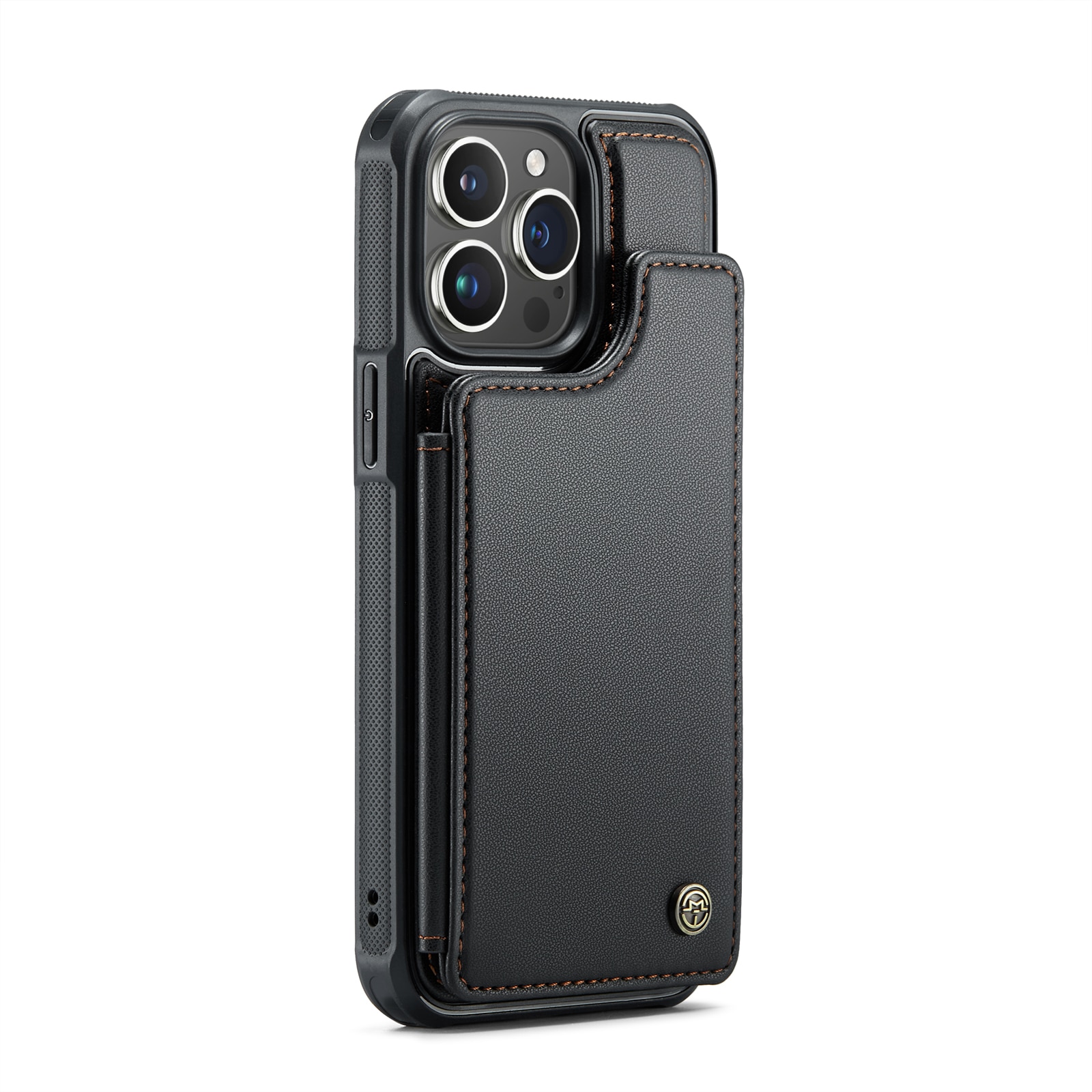 Plånboksskal RFID-skydd iPhone 15 Pro svart