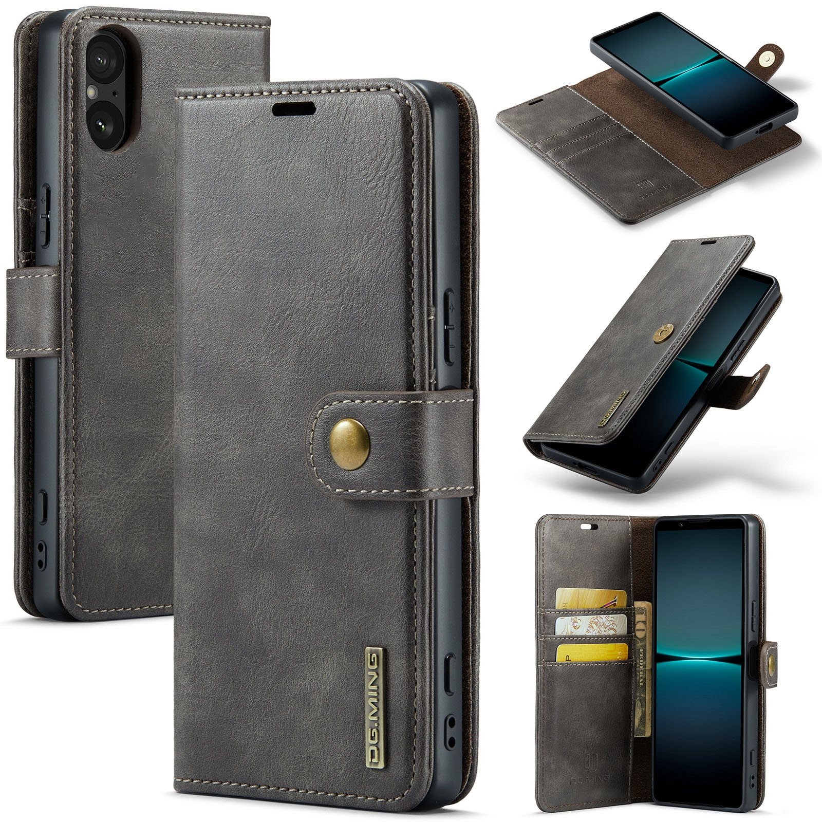 Magnet Wallet Sony Xperia 5 V Brown