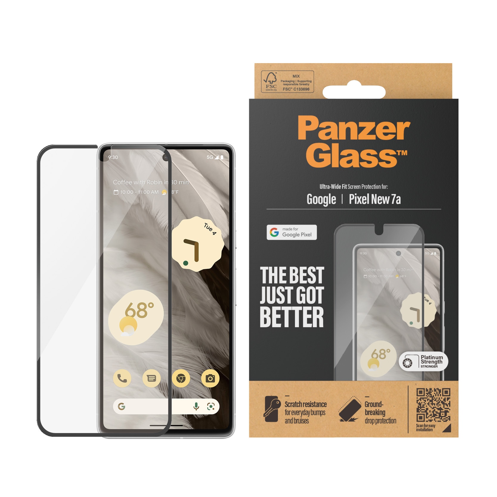 Google Pixel 8a Screen Protector Ultra Wide Fit