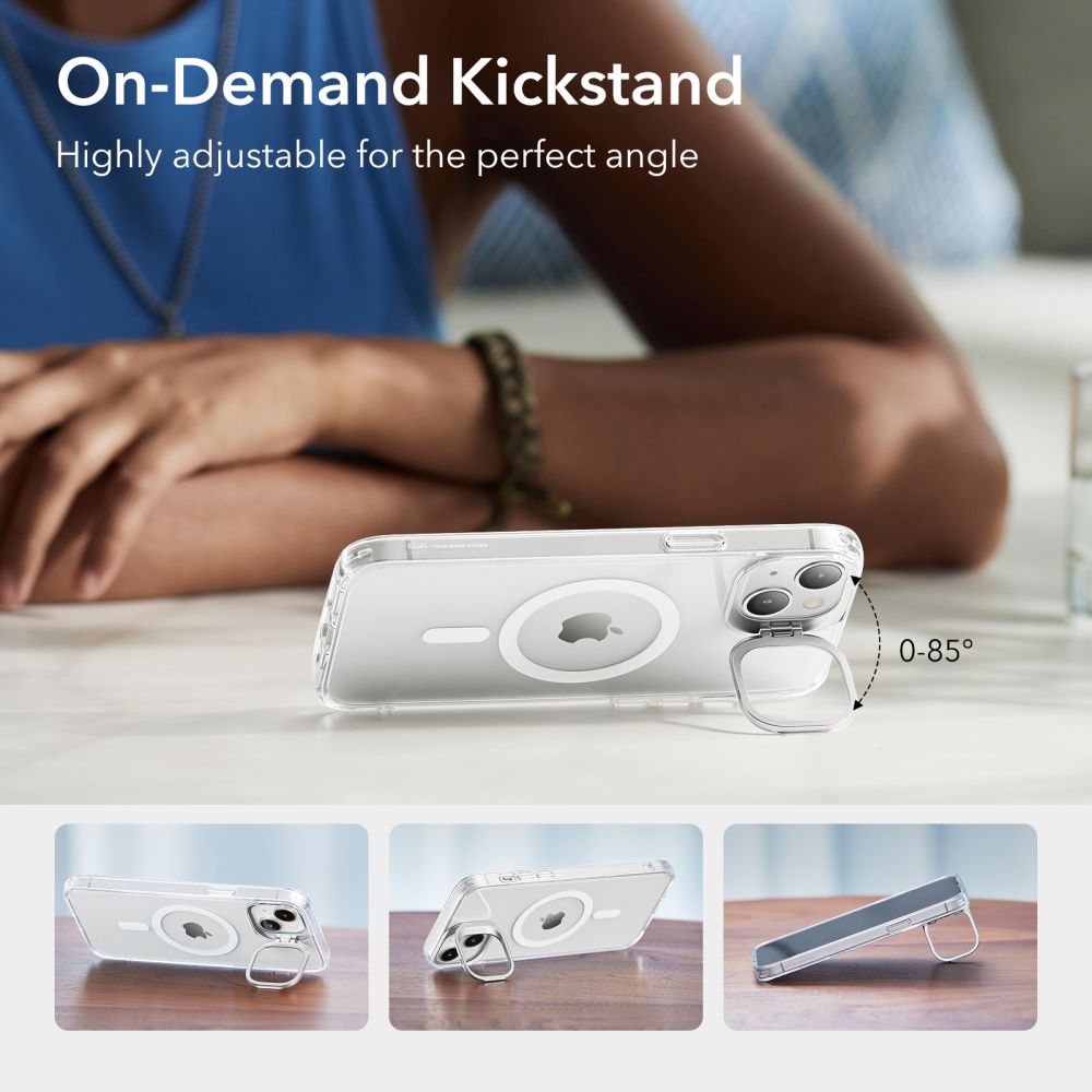 Classic Kickstand HaloLock MagSafe iPhone 14/13 Clear