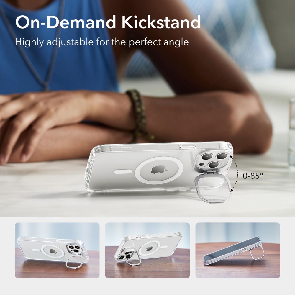 Classic Kickstand HaloLock MagSafe iPhone 14 Pro Max Clear