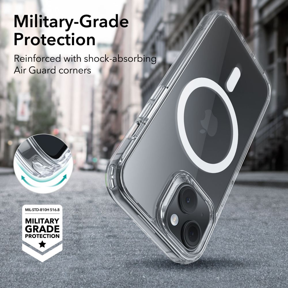 Classic Hybrid HaloLock MagSafe iPhone 15 Plus Genomskinlig