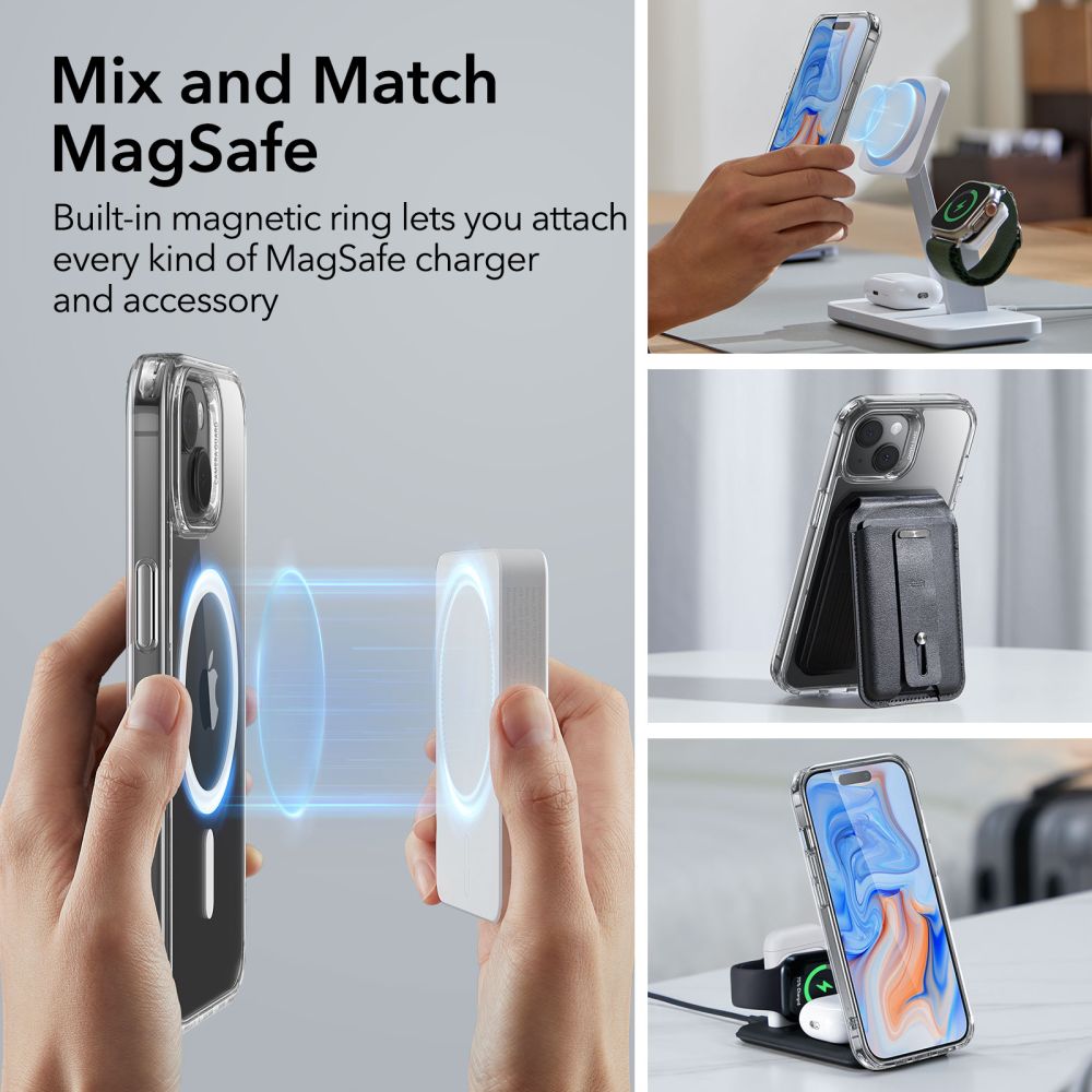 Classic Hybrid HaloLock MagSafe iPhone 15 Plus Genomskinlig