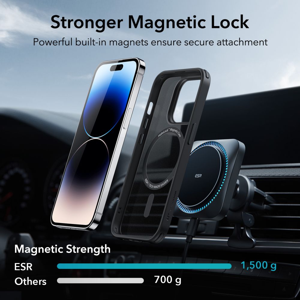 Classic Hybrid HaloLock MagSafe iPhone 14 Pro Svart