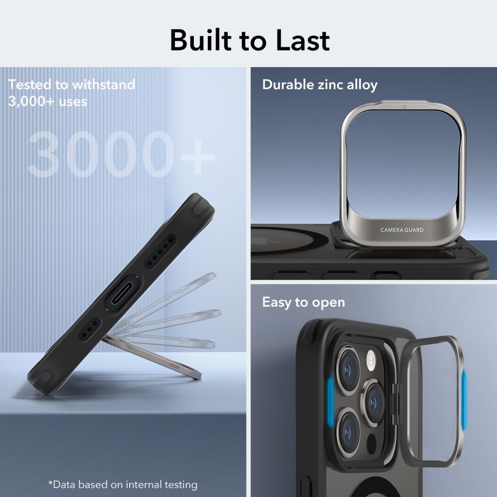 Classic Kickstand HaloLock MagSafe iPhone 15 Pro Svart/transparent