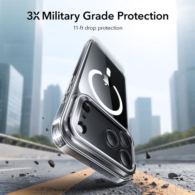 Classic Kickstand HaloLock MagSafe iPhone 17 Pro Genomskinlig