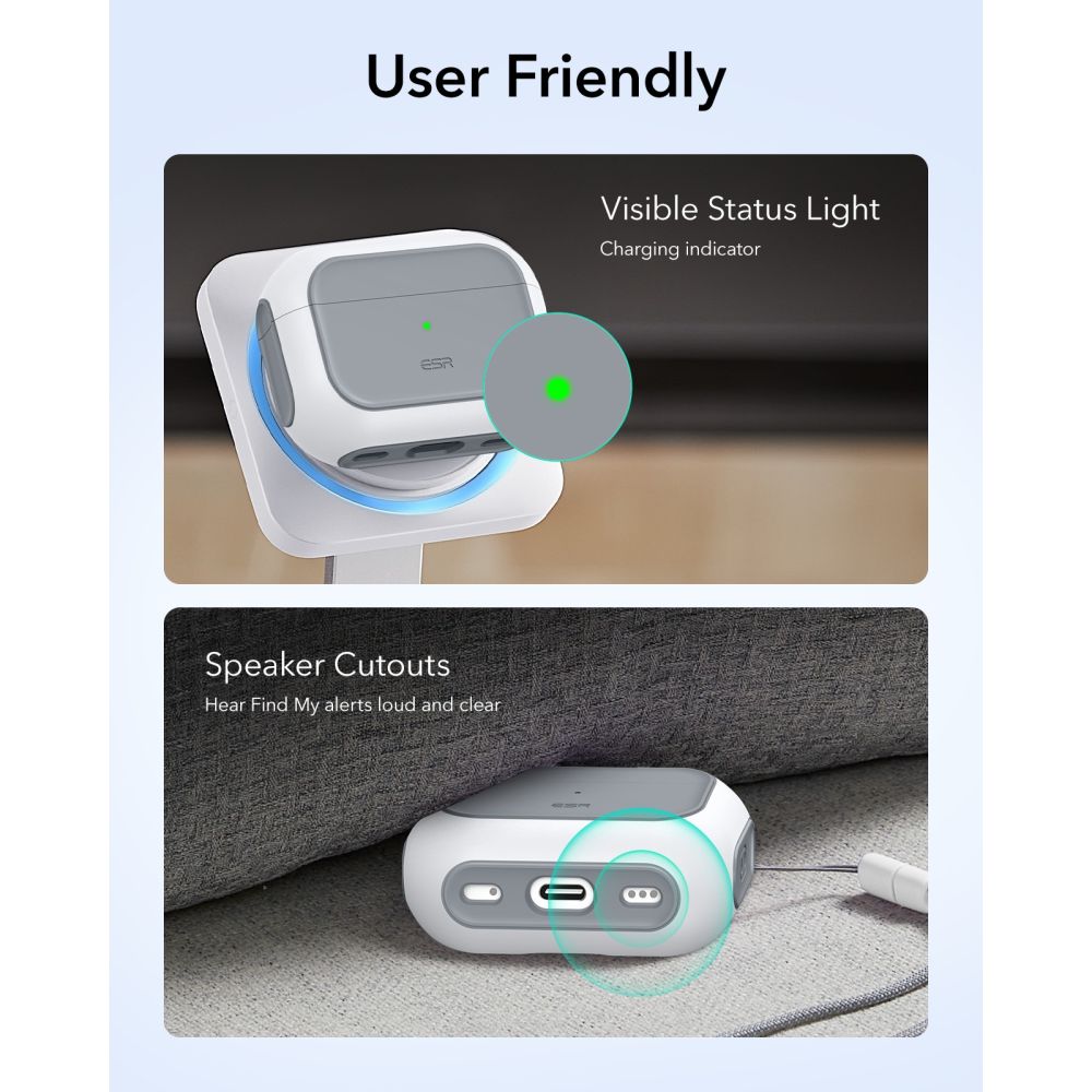 Orbit HaloLock Magsafe Skal Apple AirPods Pro 3 Vit