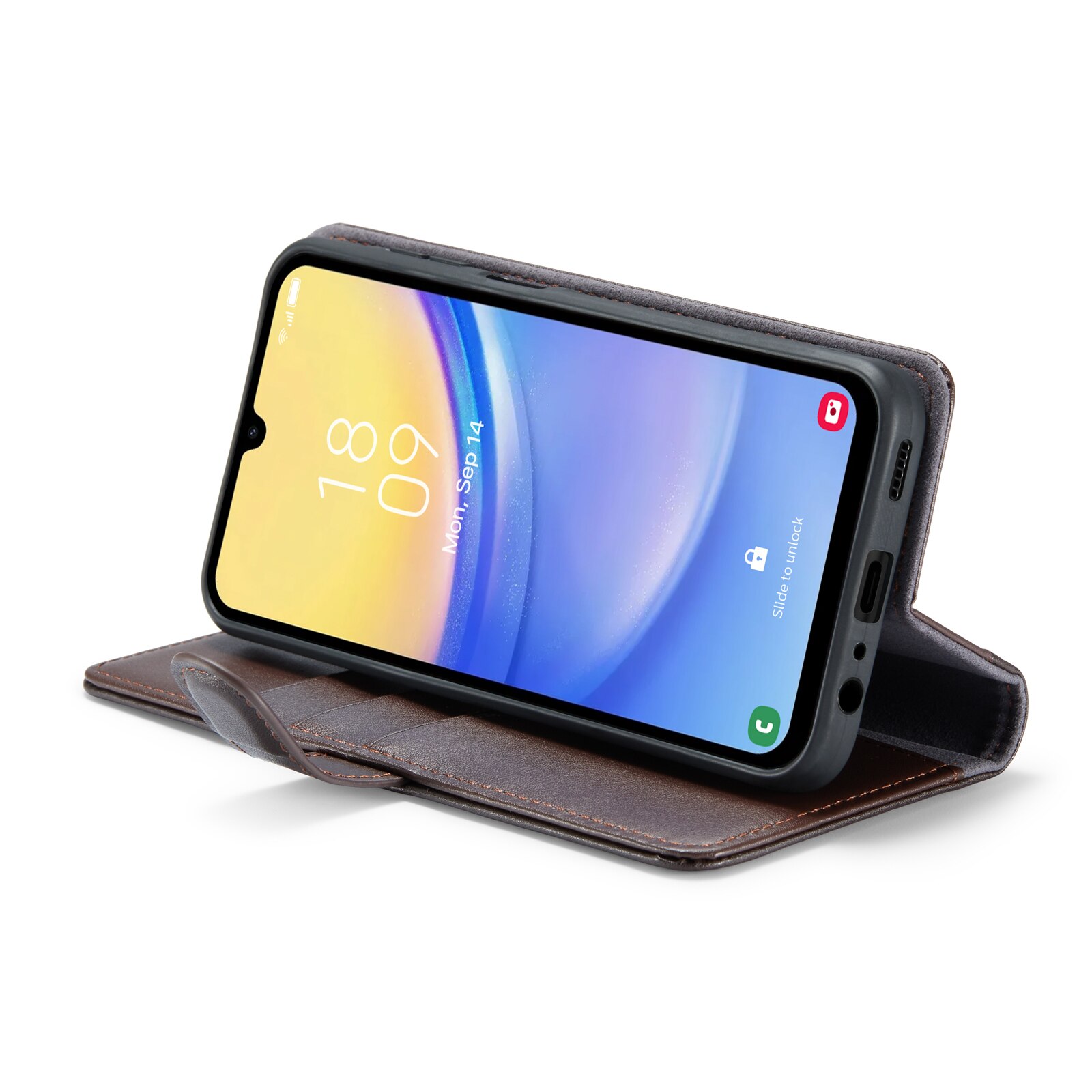 Äkta Läderfodral Samsung Galaxy A25 Brun