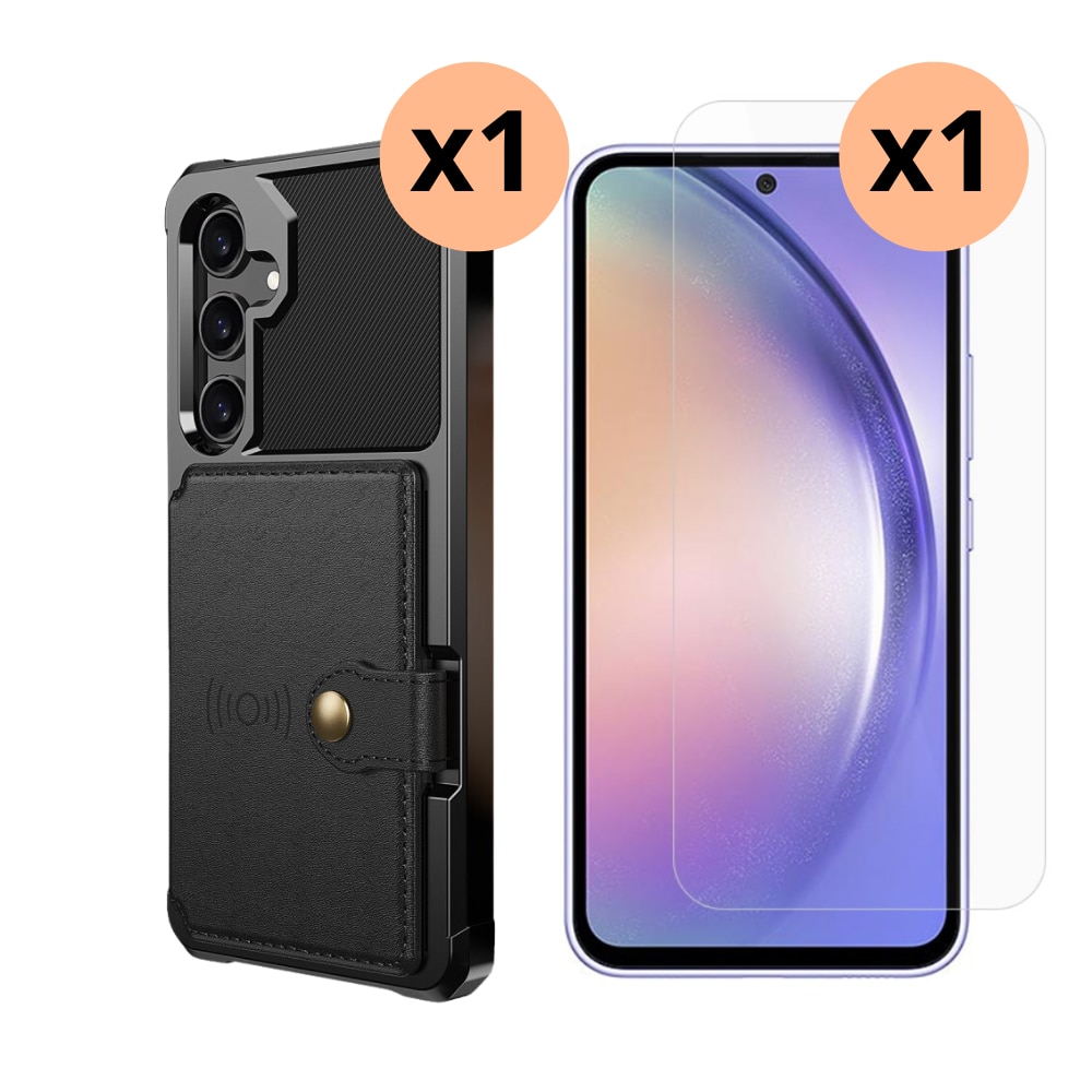 Samsung Galaxy A55 Kit med Tough Multi-slot Skal och Skärmskydd