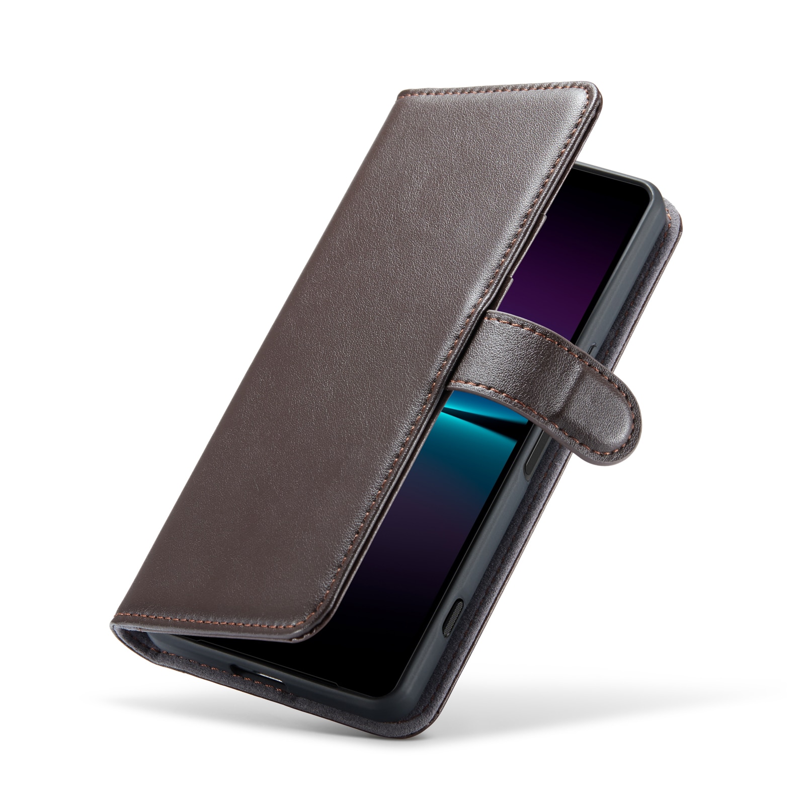 Äkta Läderfodral Sony Xperia 1 VI Brun