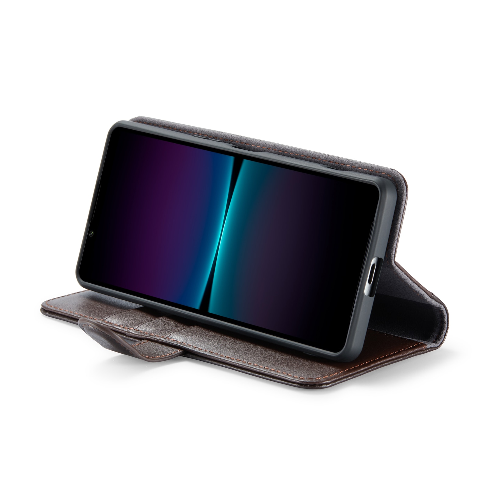 Äkta Läderfodral Sony Xperia 1 VI Brun