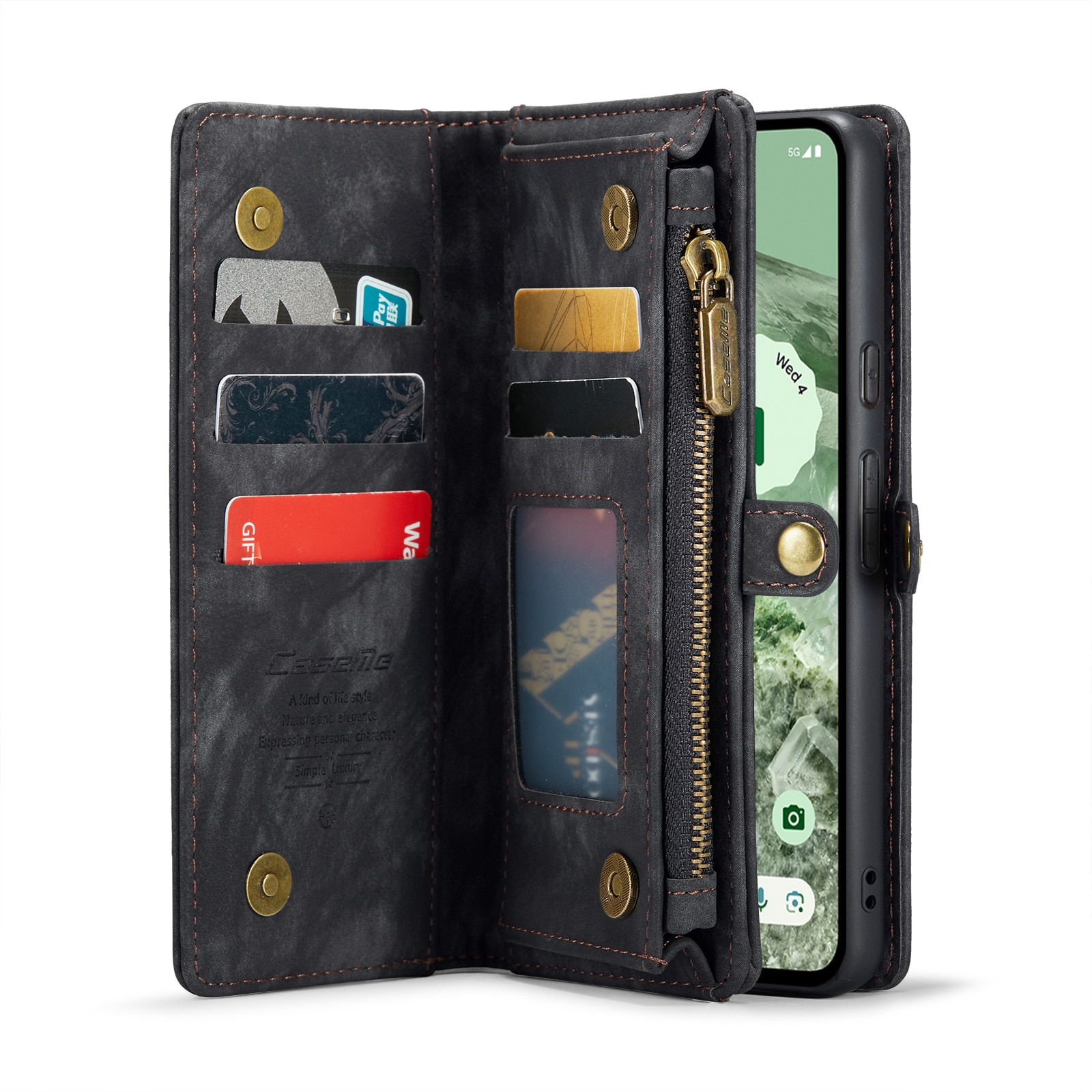 Multi-slot Plånboksfodral Google Pixel 8a Grå
