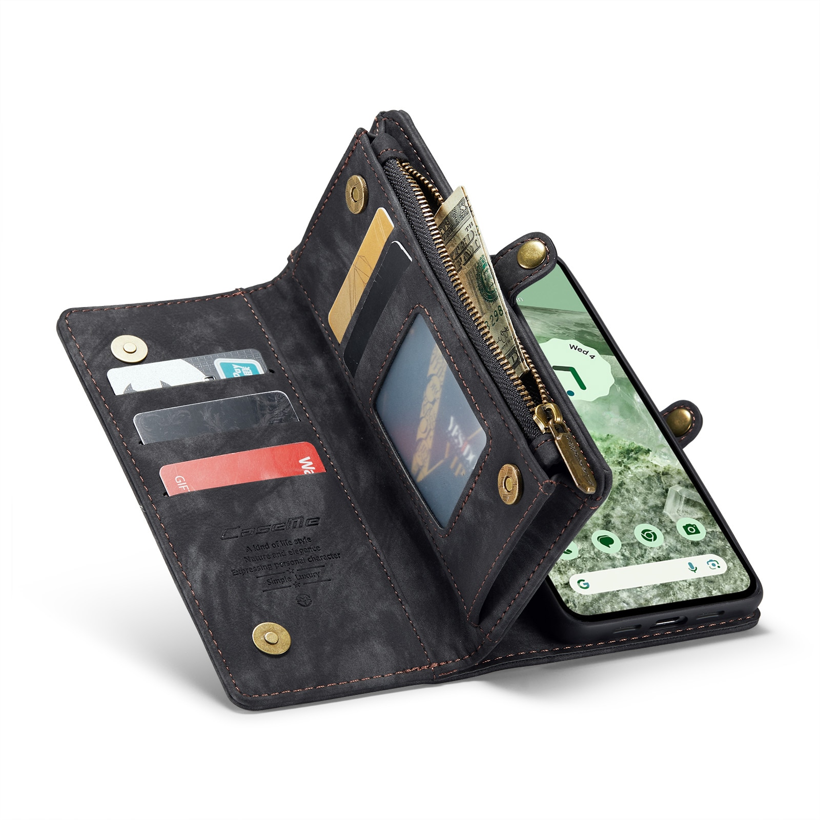Multi-slot Plånboksfodral Google Pixel 8a Grå
