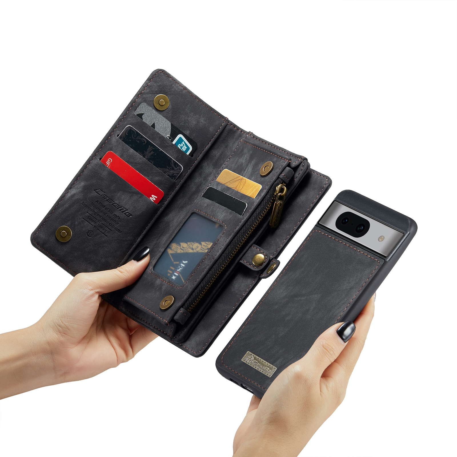 Multi-slot Plånboksfodral Google Pixel 8a Grå