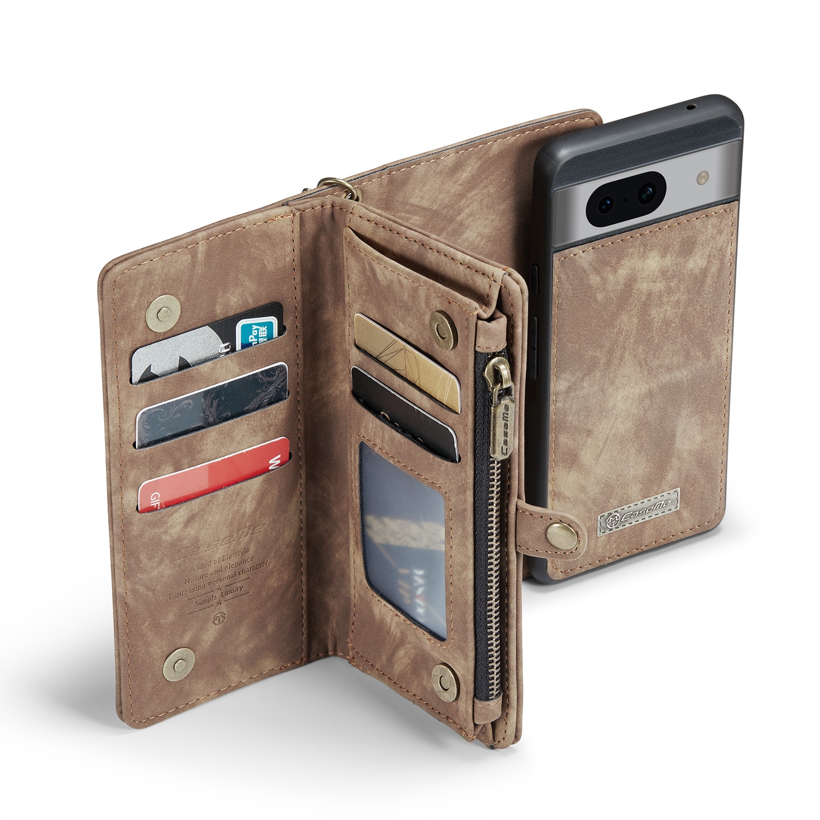 Multi-slot Plånboksfodral Google Pixel 8a Brun