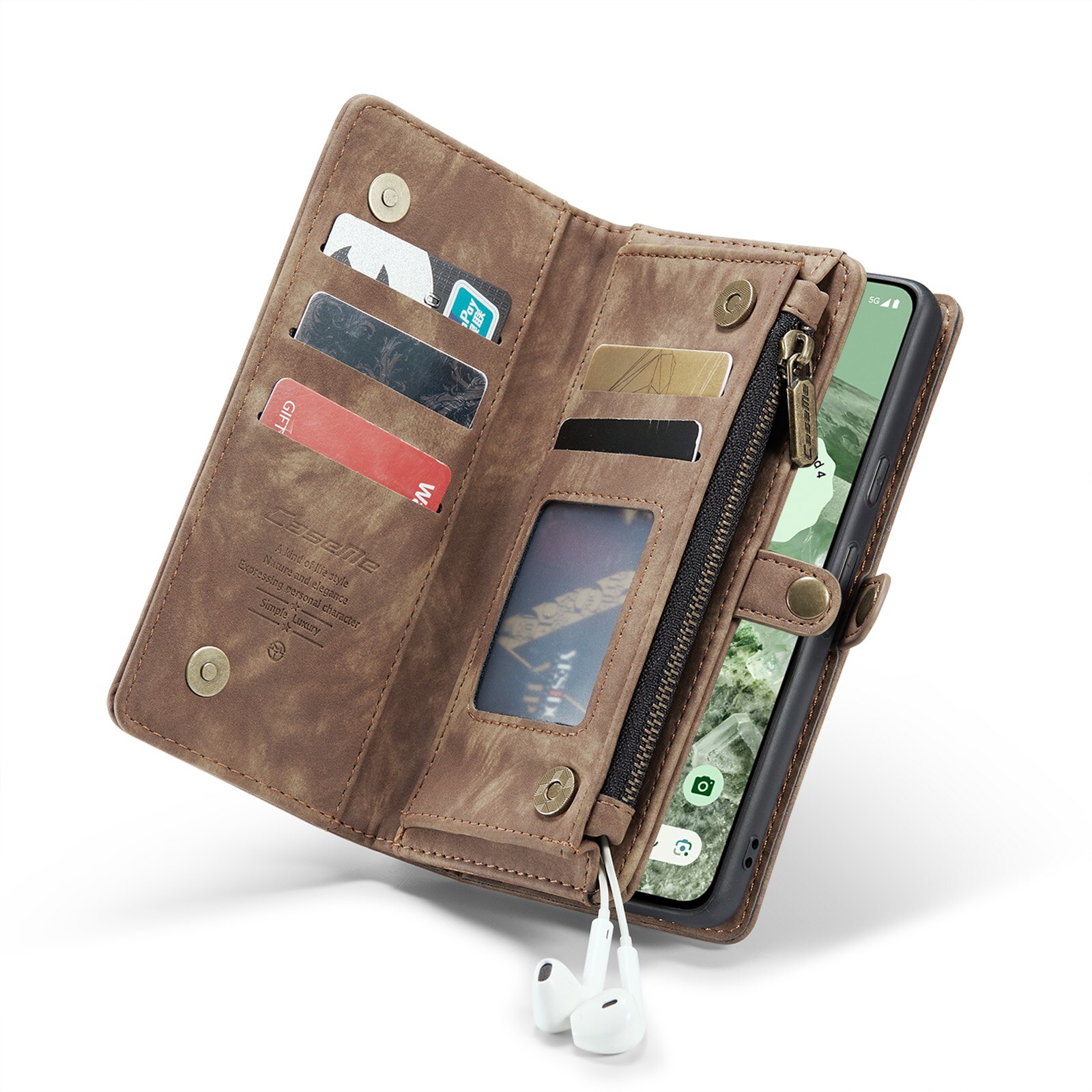 Multi-slot Plånboksfodral Google Pixel 8a Brun