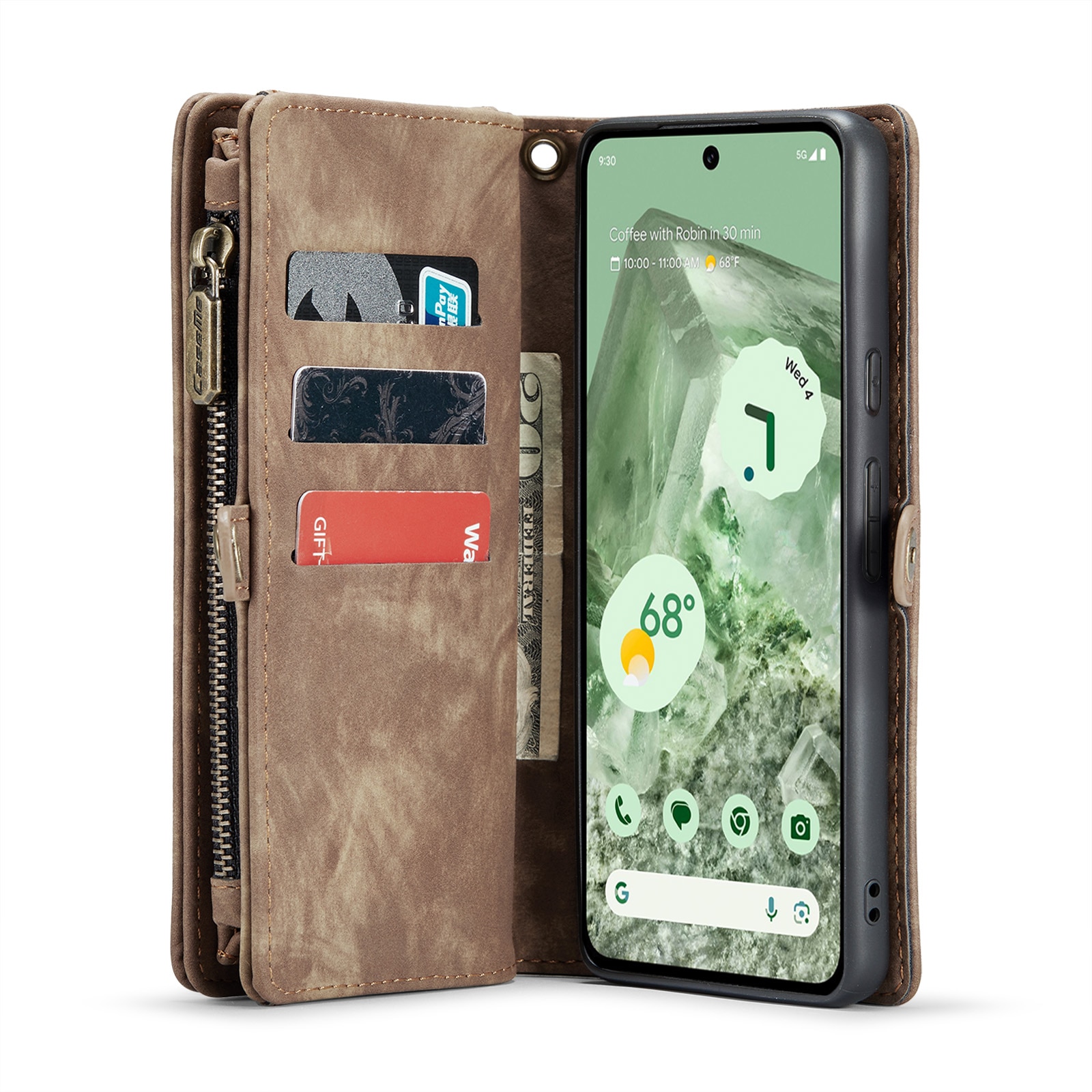 Multi-slot Plånboksfodral Google Pixel 8a Brun