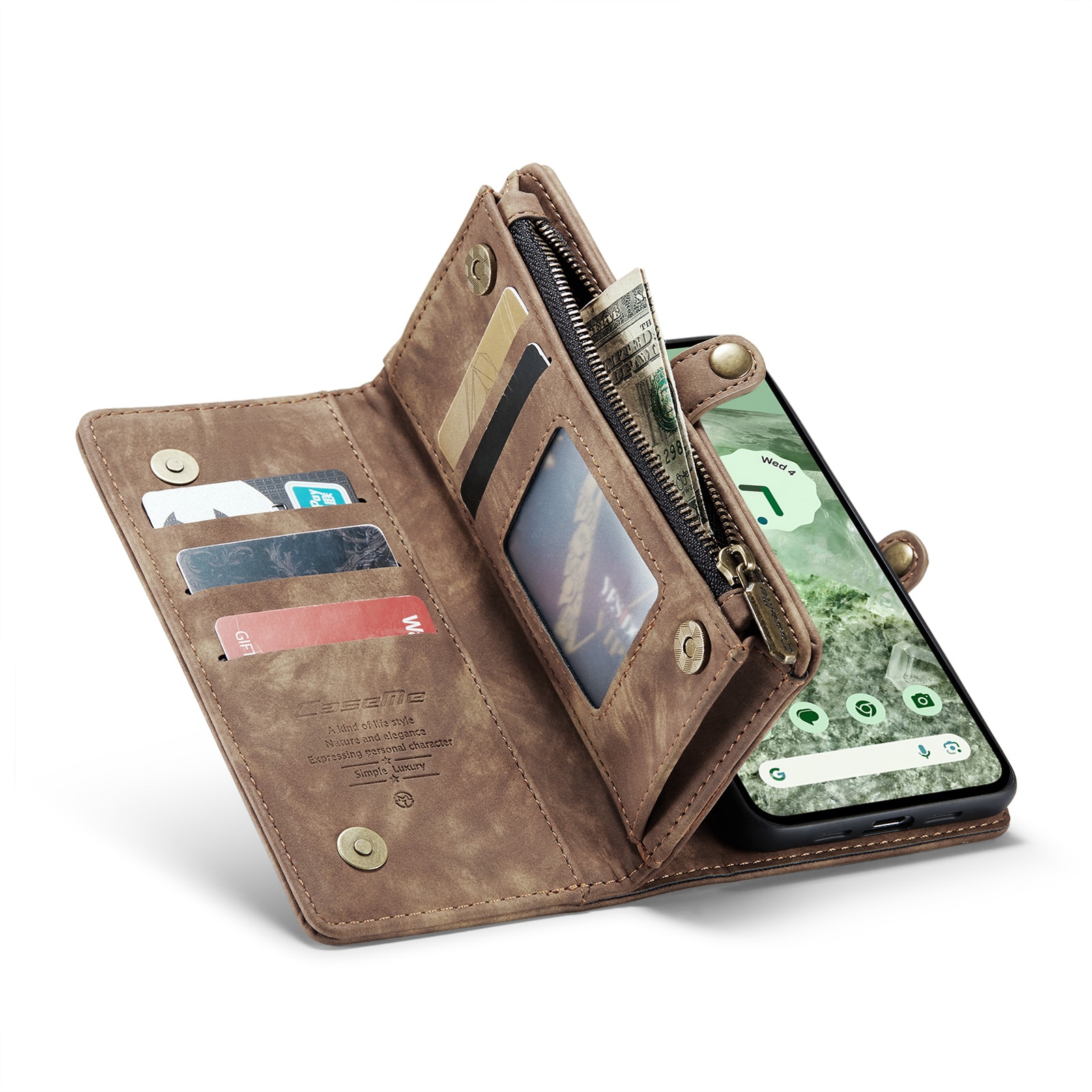 Multi-slot Plånboksfodral Google Pixel 8a Brun