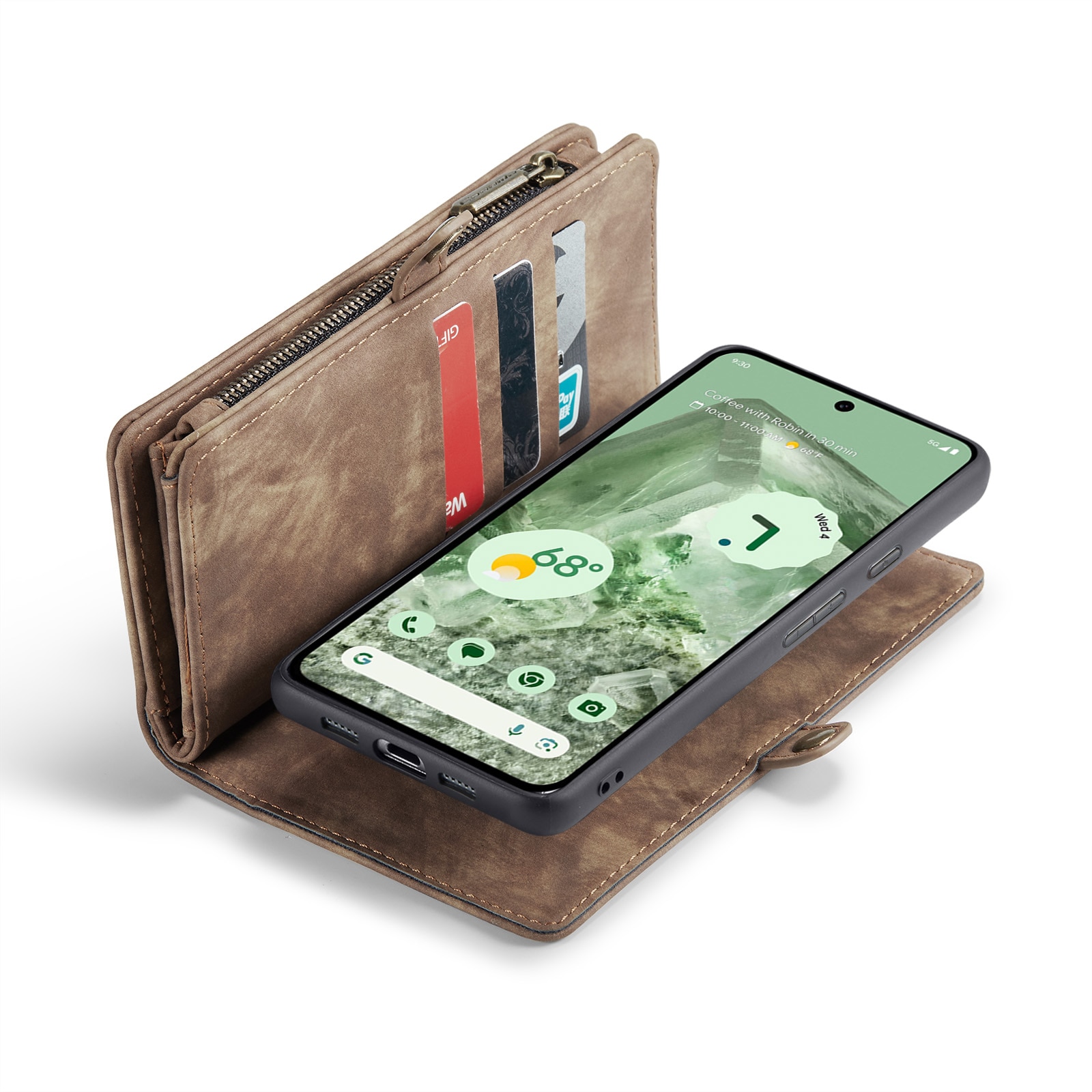 Multi-slot Plånboksfodral Google Pixel 8a Brun