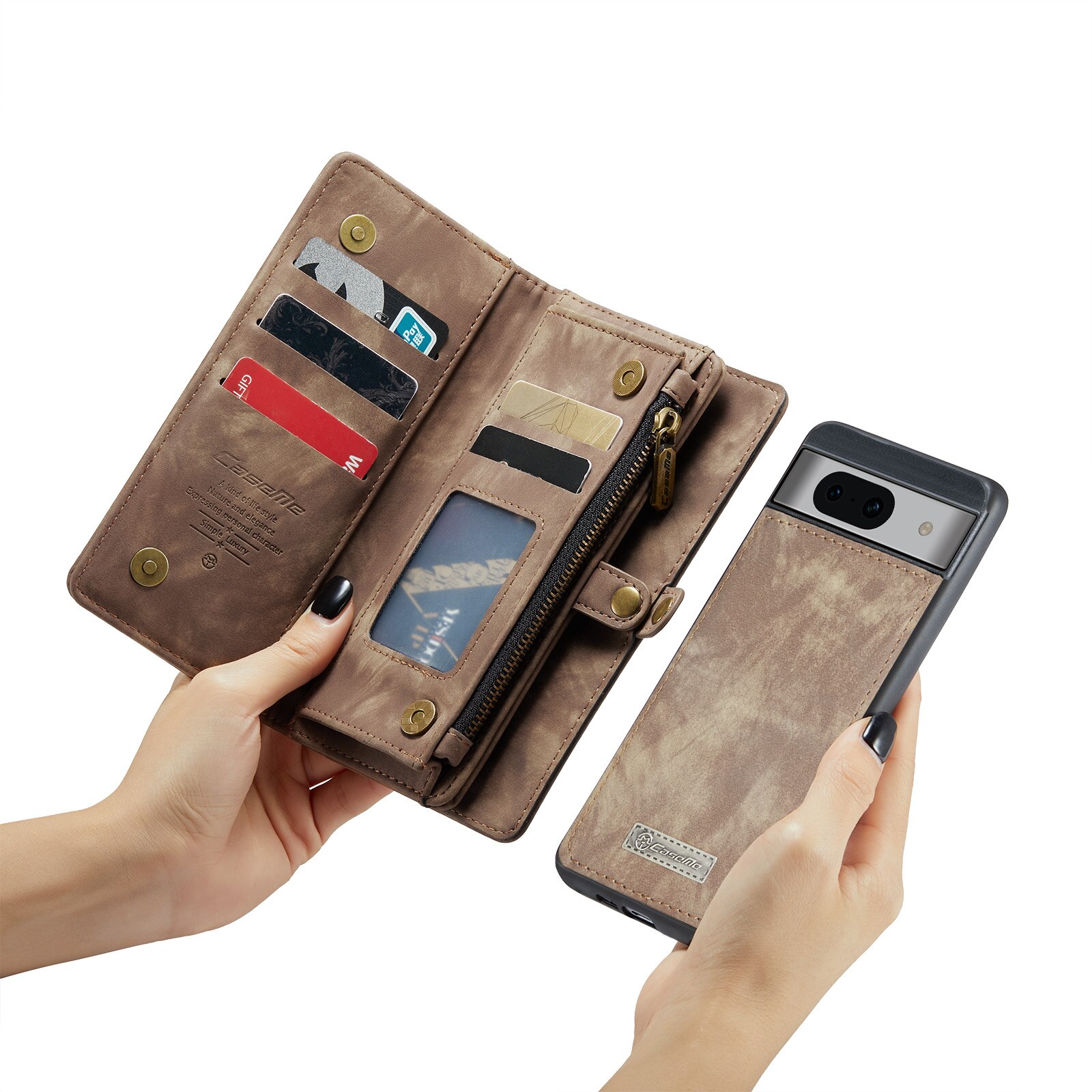 Multi-slot Plånboksfodral Google Pixel 8a Brun