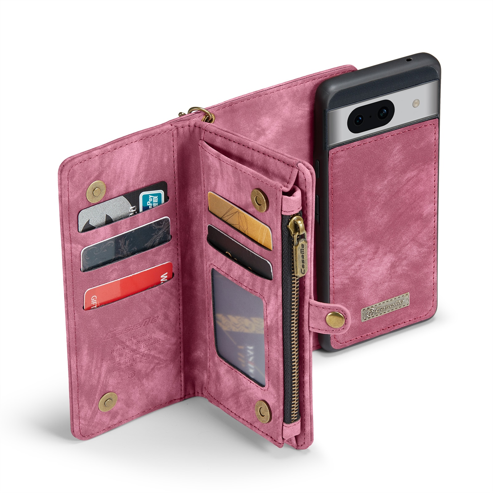 Multi-slot Plånboksfodral Google Pixel 8a Röd