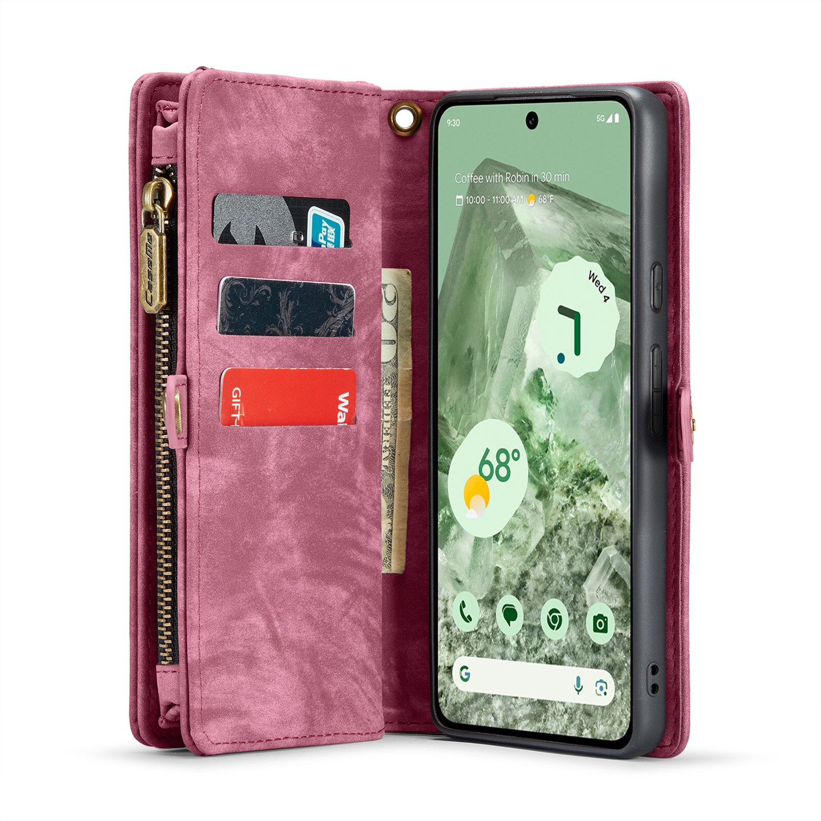 Multi-slot Plånboksfodral Google Pixel 8a Röd