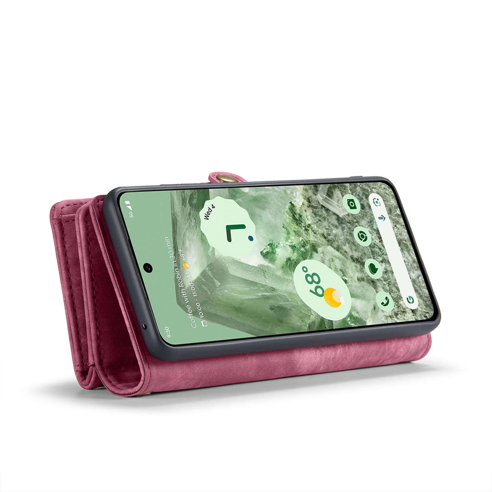 Multi-slot Plånboksfodral Google Pixel 8a Röd