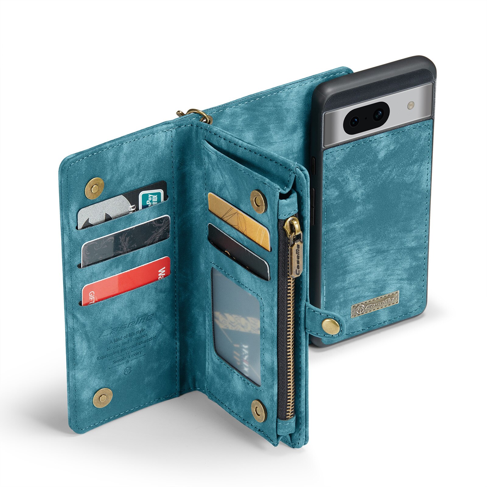 Multi-slot Plånboksfodral Google Pixel 8a Blå
