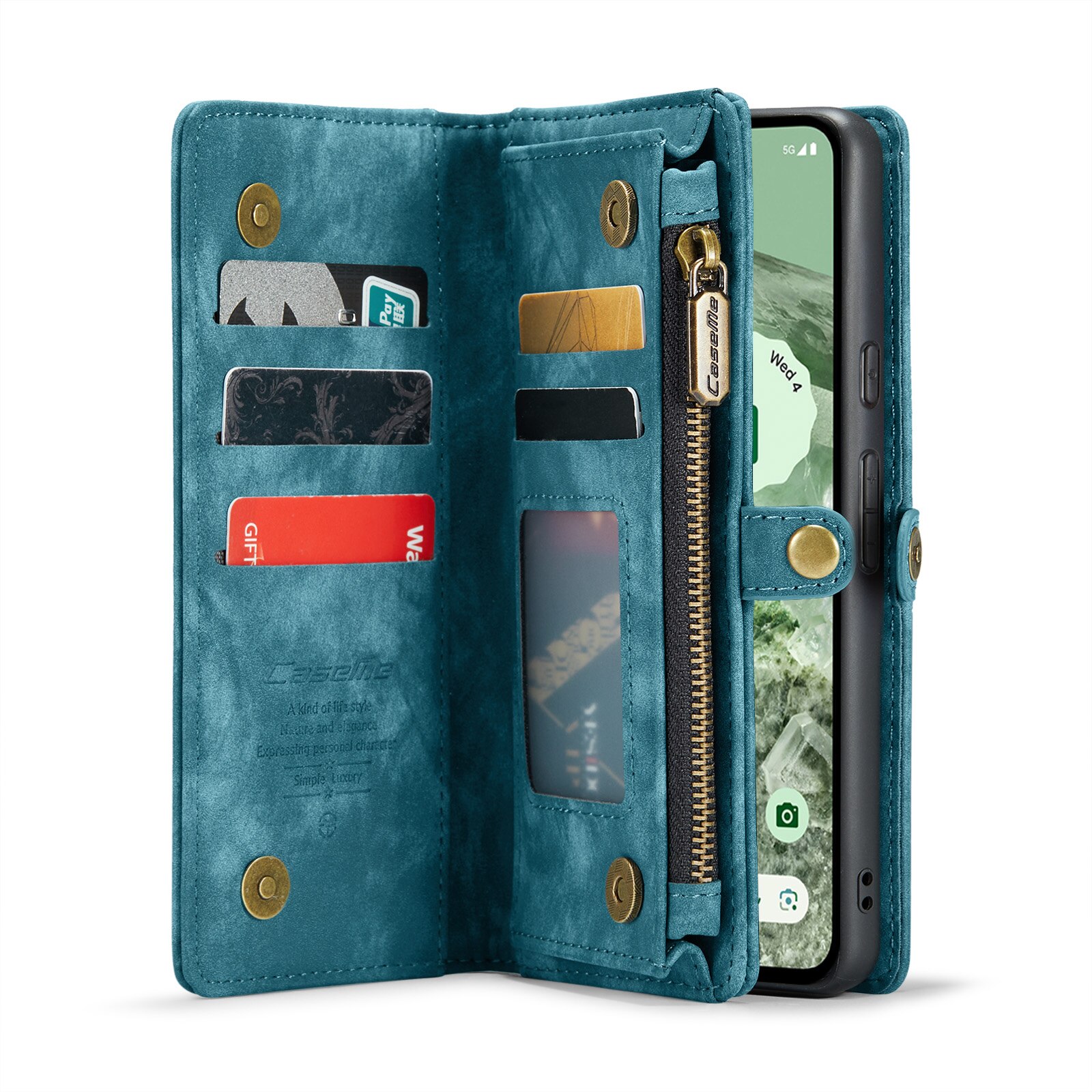 Multi-slot Plånboksfodral Google Pixel 8a Blå