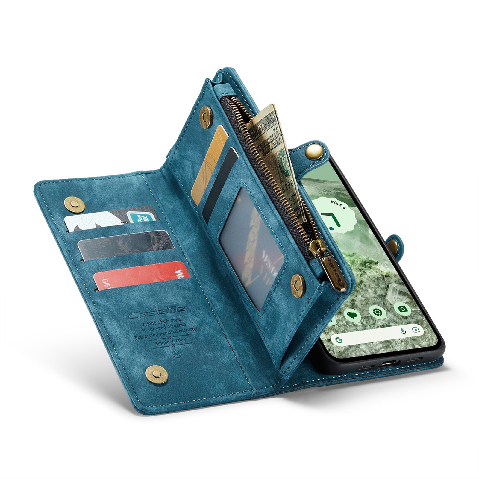 Multi-slot Plånboksfodral Google Pixel 8a Blå