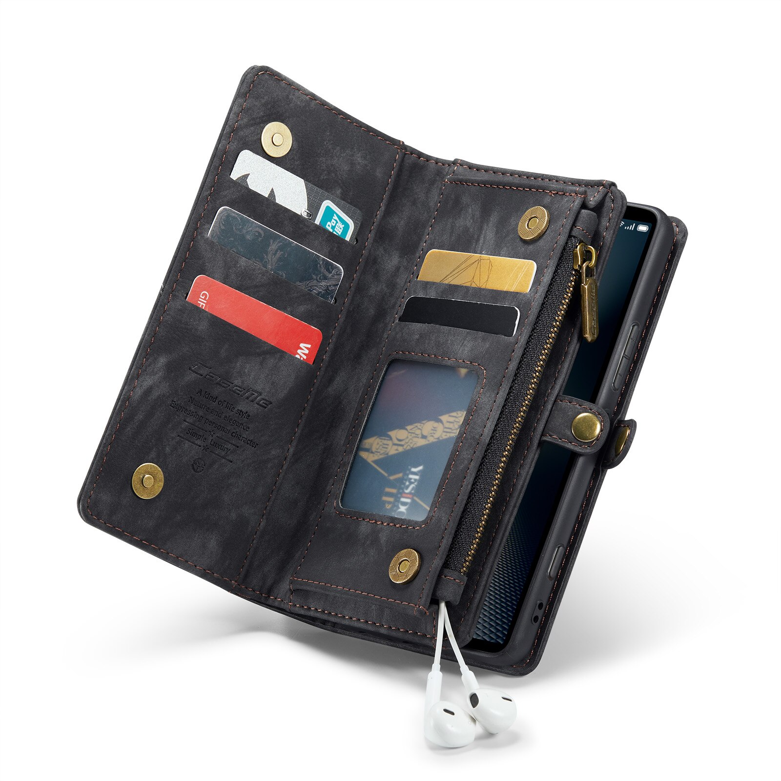 Multi-slot Plånboksfodral Sony Xperia 10 VI Grå
