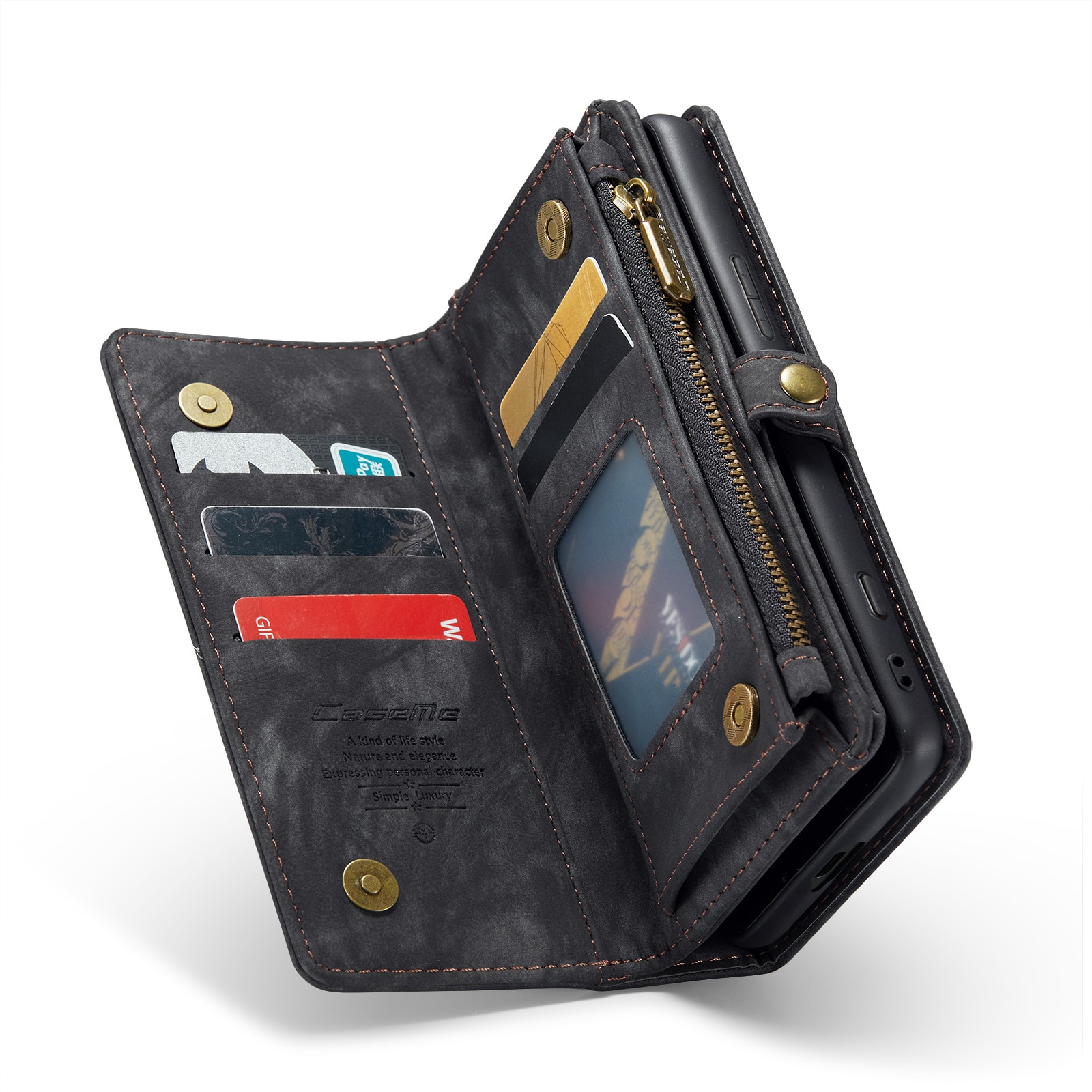 Multi-slot Plånboksfodral Sony Xperia 10 VI Grå