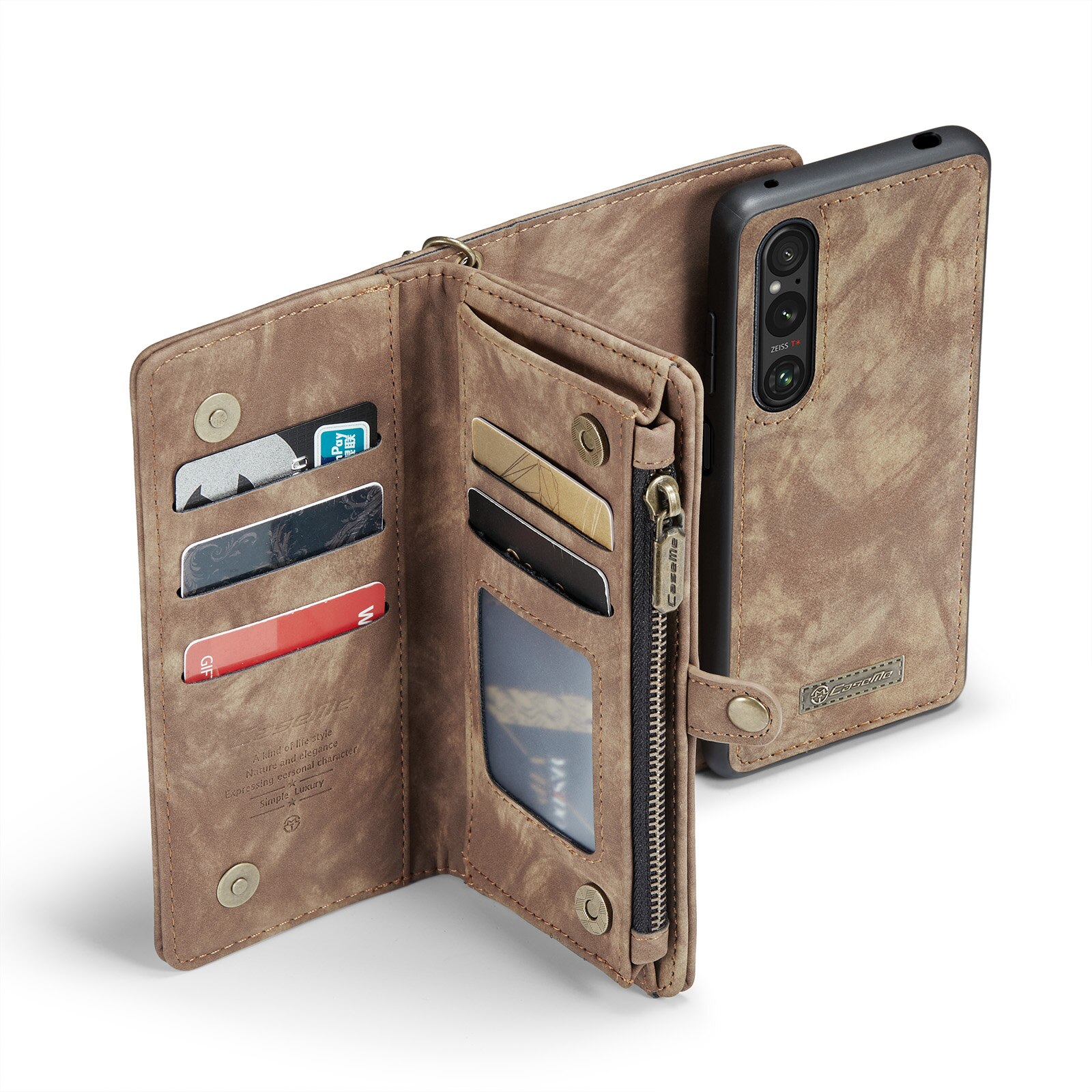 Multi-slot Plånboksfodral Sony Xperia 10 VI Brun