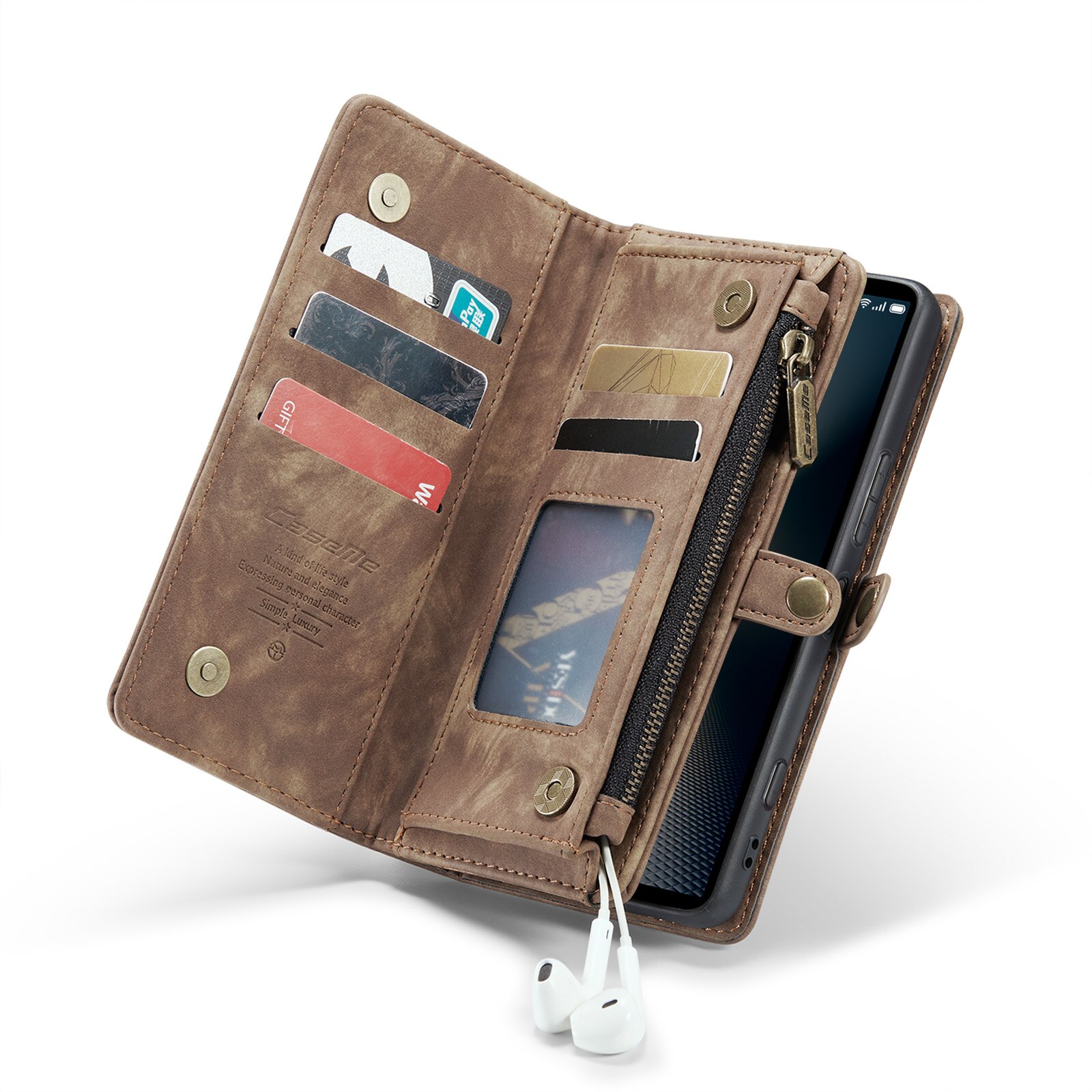 Multi-slot Plånboksfodral Sony Xperia 10 VI Brun