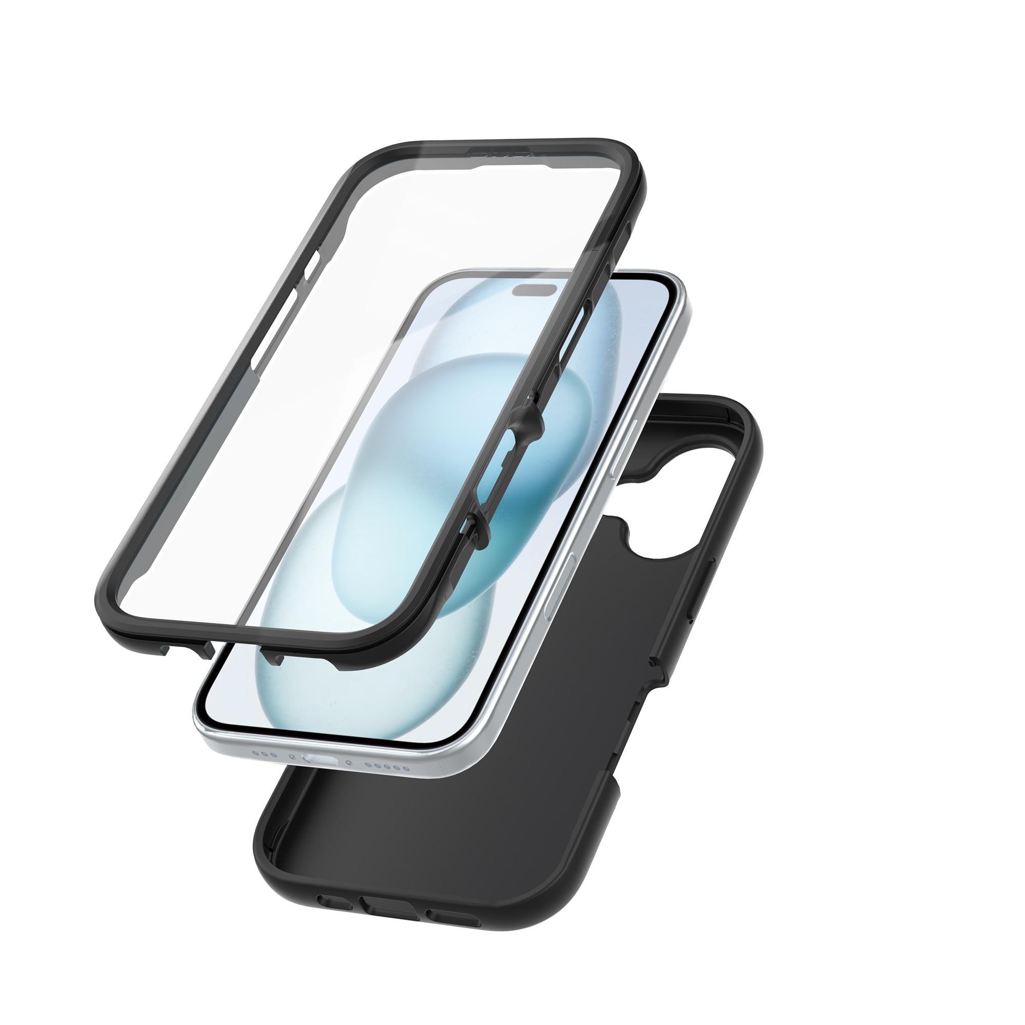 Full Protection Case iPhone 16 Svart