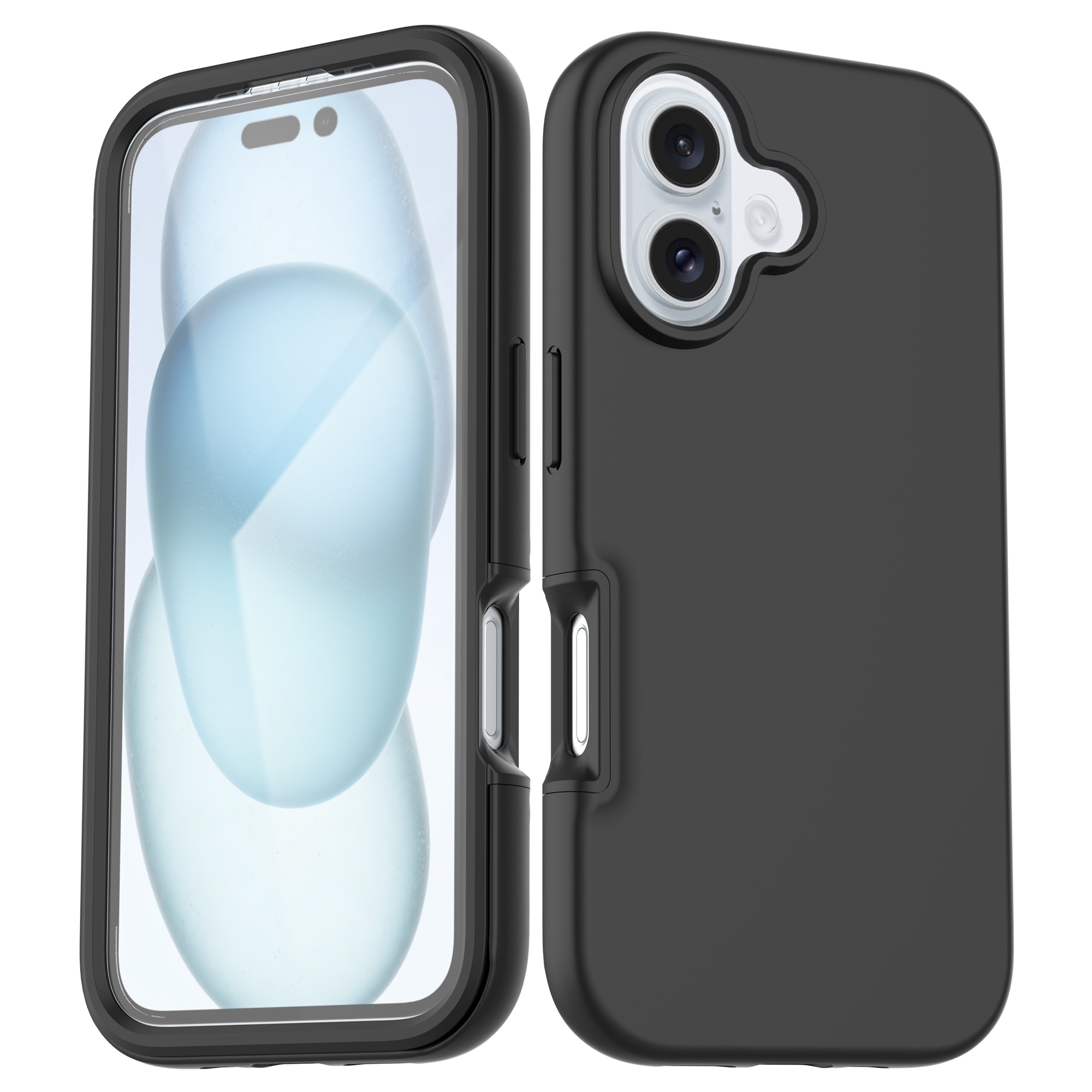 Full Protection Case iPhone 16 Svart