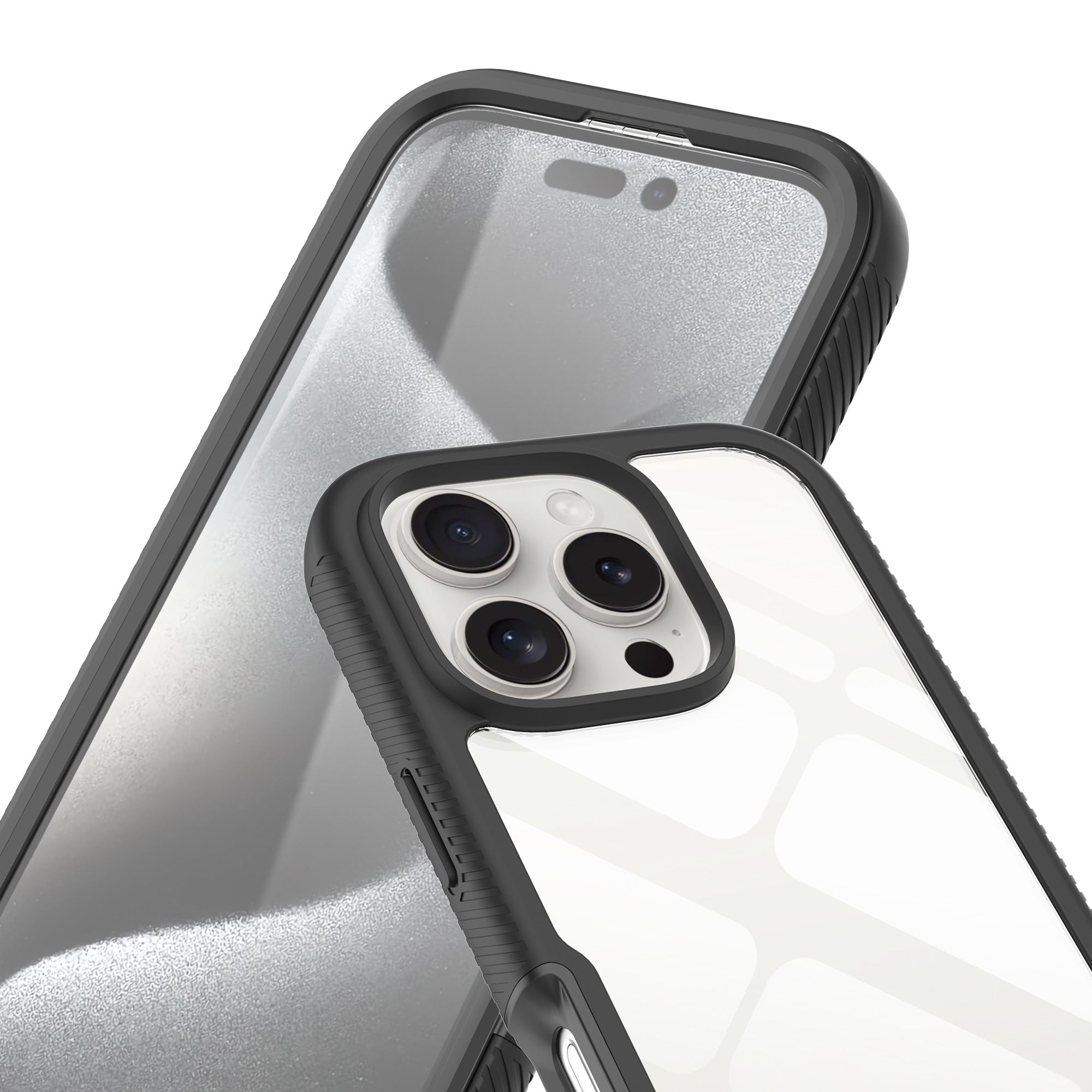 Full Protection Case iPhone 16 Pro Max Svart/transparent