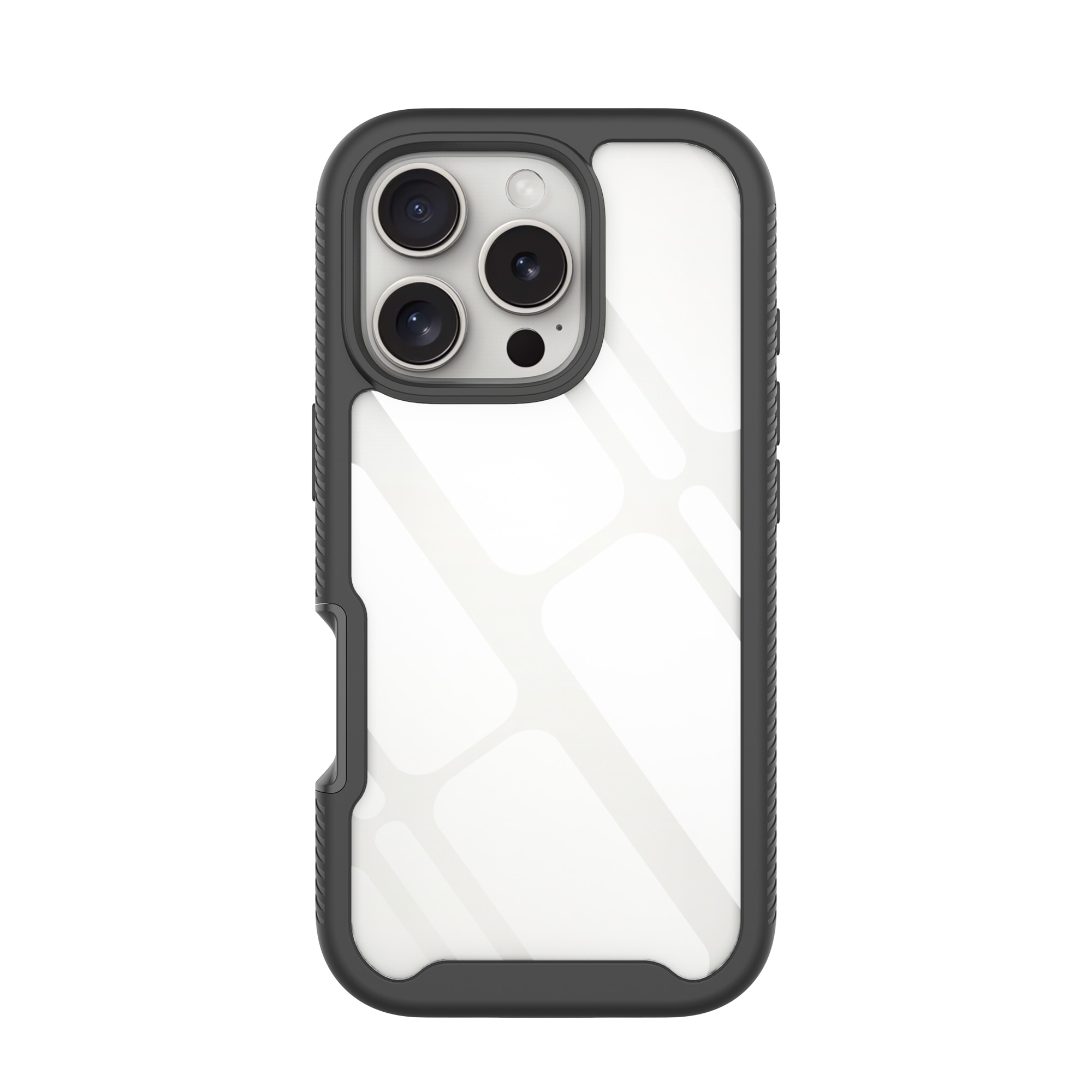 Full Protection Case iPhone 16 Pro Max Svart/transparent