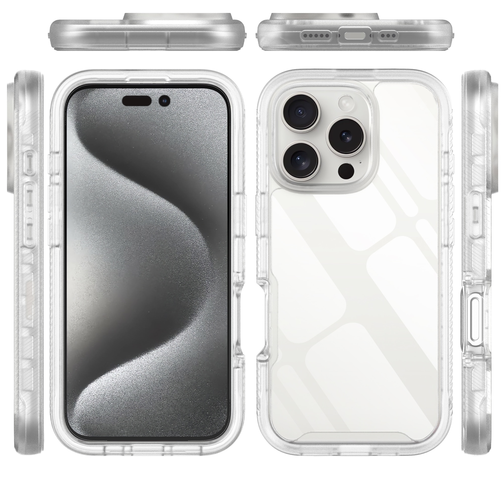 Full Protection Case iPhone 16 Pro Genomskinlig