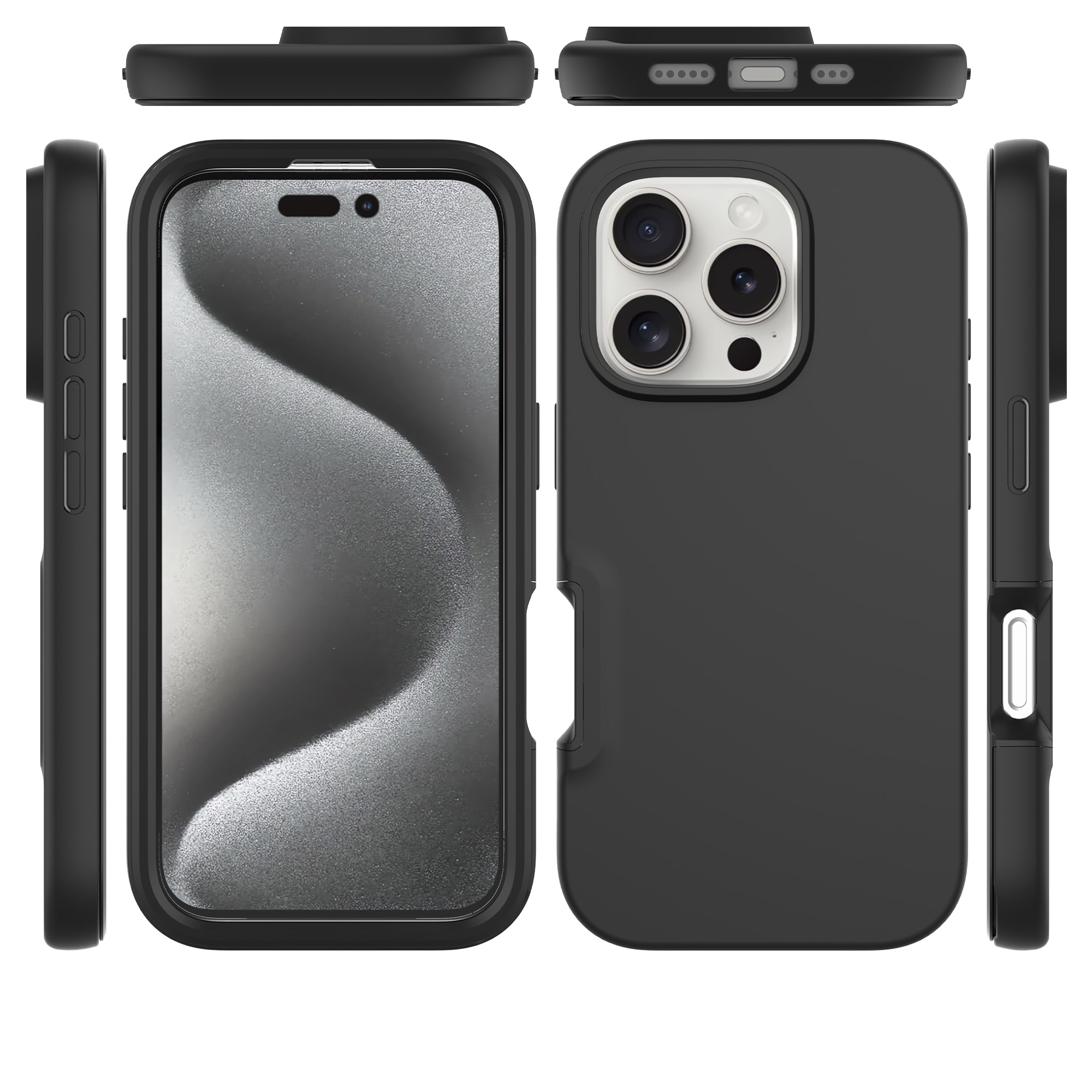 Full Protection Case iPhone 16 Pro Max Svart