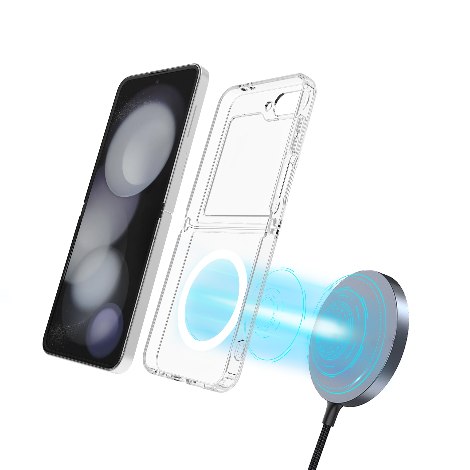 Hybridskal MagSafe Samsung Galaxy Z Flip 7 FE Genomskinlig
