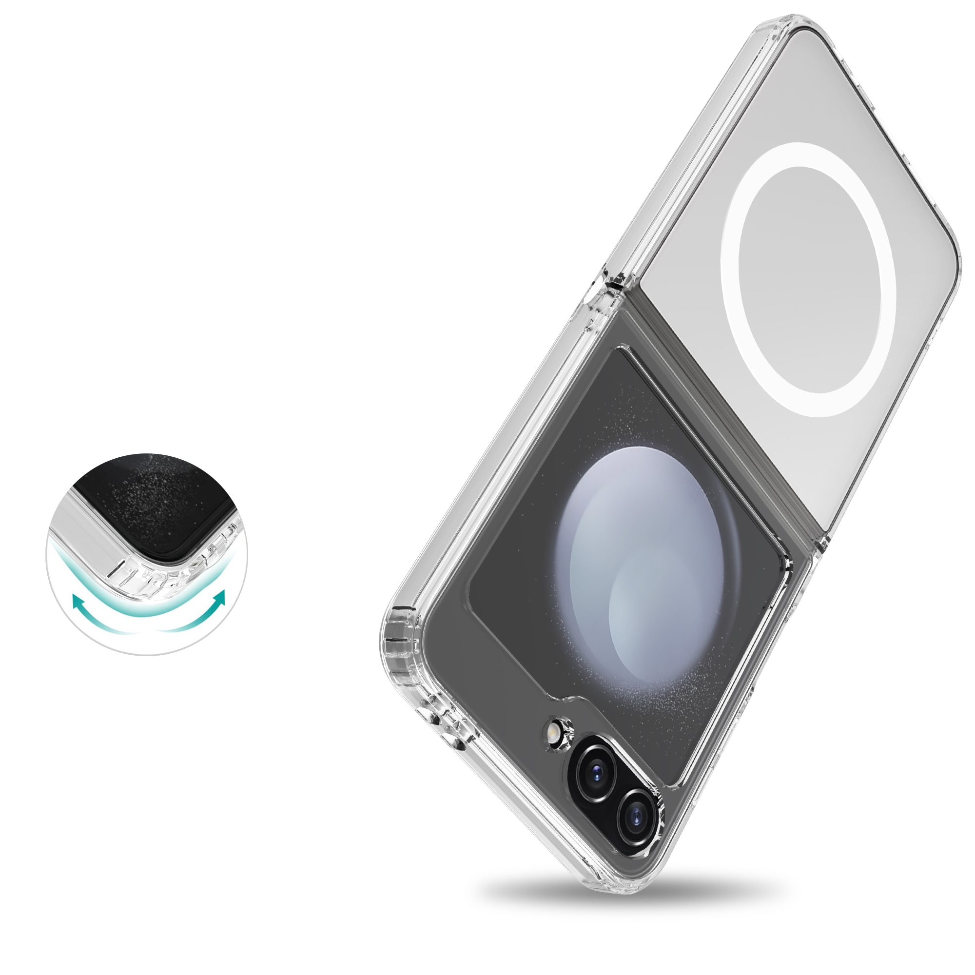 Hybridskal MagSafe Samsung Galaxy Z Flip 7 FE Genomskinlig
