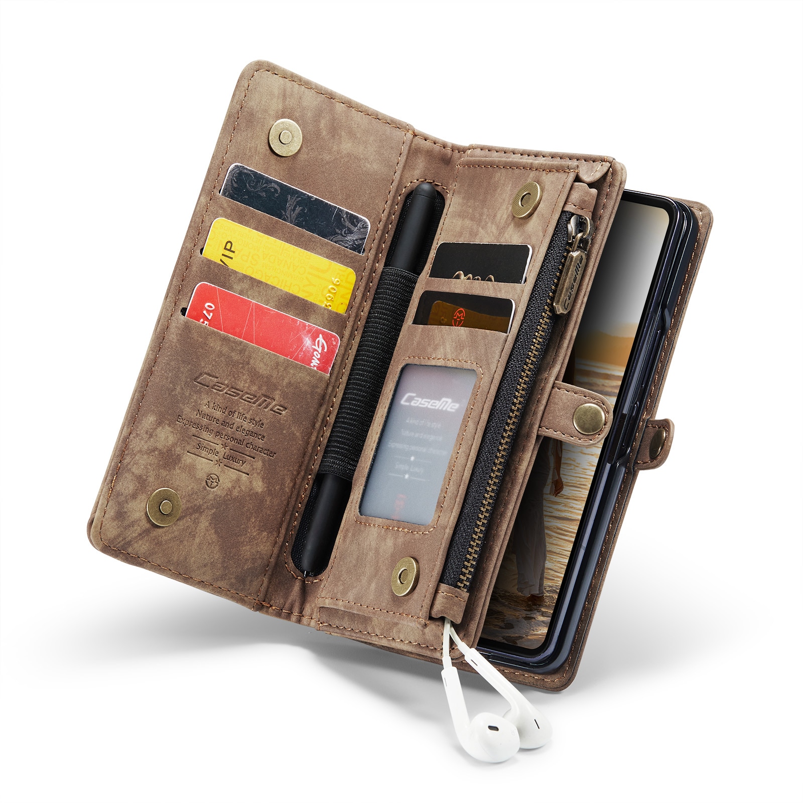 Multi-slot Plånboksfodral Samsung Galaxy Z Fold 6 Brun