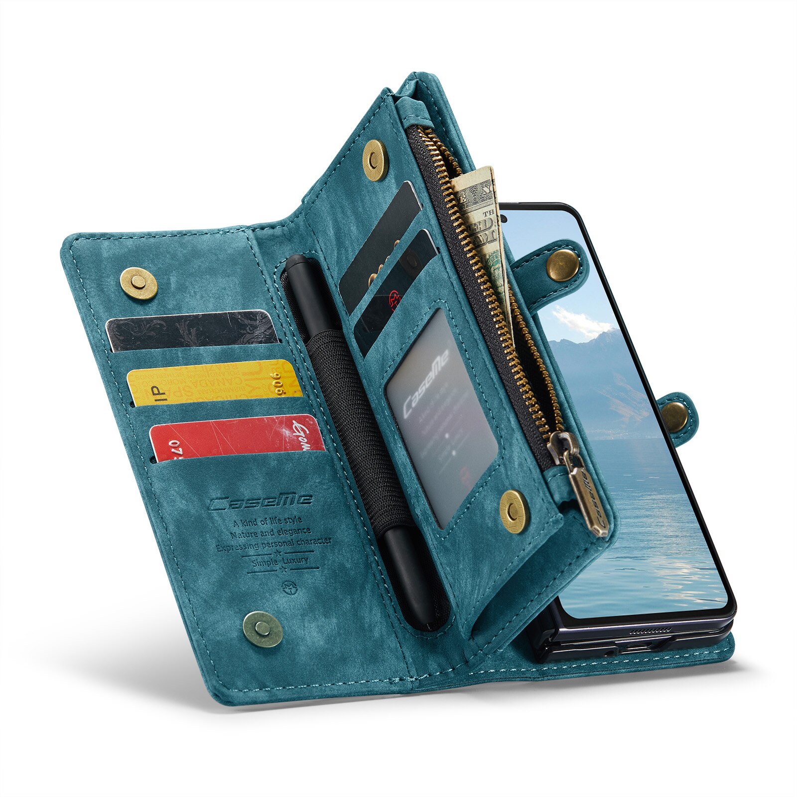 Multi-slot Plånboksfodral Samsung Galaxy Z Fold 6 Blå