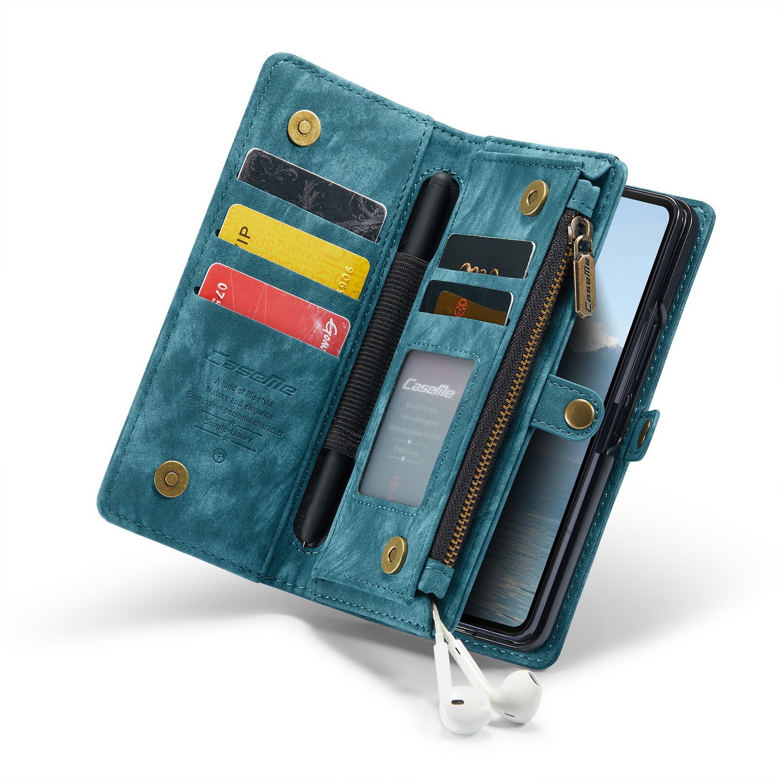 Multi-slot Plånboksfodral Samsung Galaxy Z Fold 6 Blå