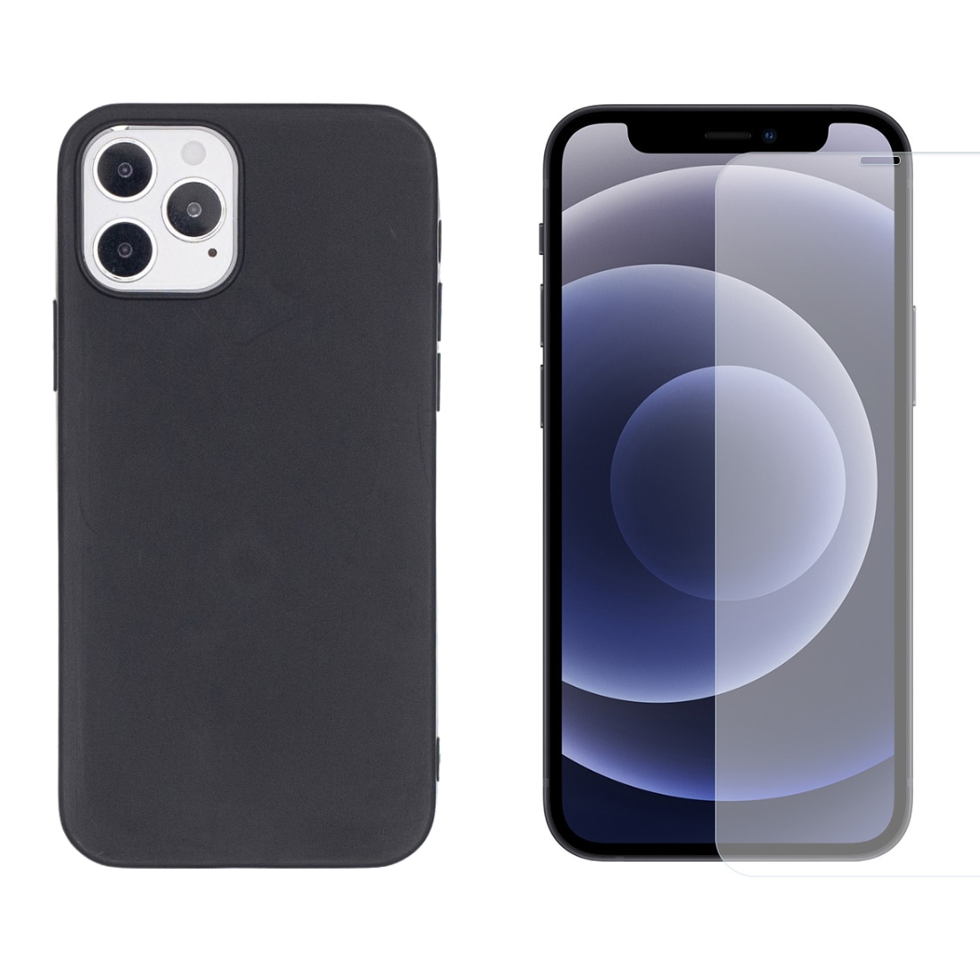 iPhone 12/12 Pro Kit med TPU-skal och Skärmskydd