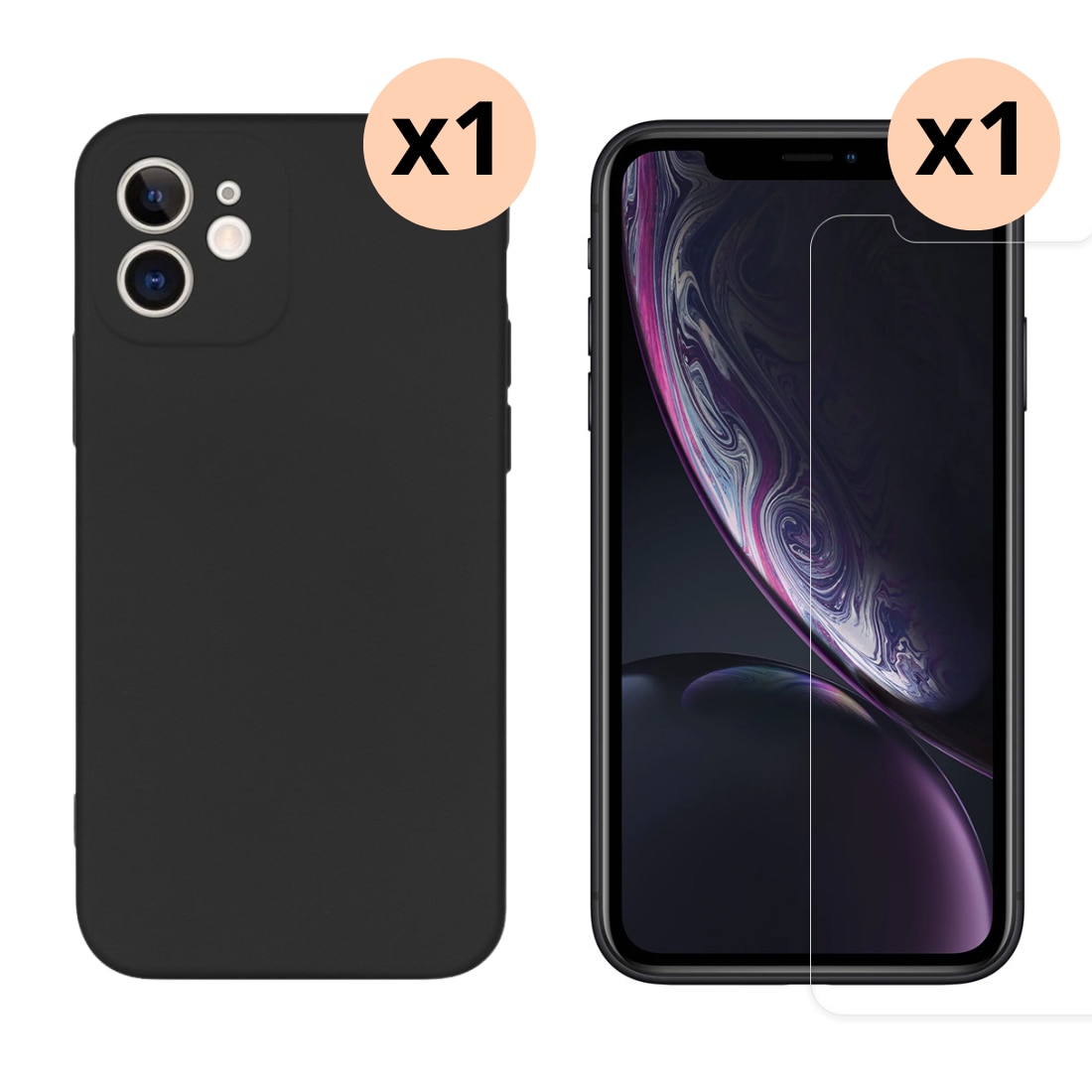 iPhone 11 Kit med TPU-skal och Skärmskydd