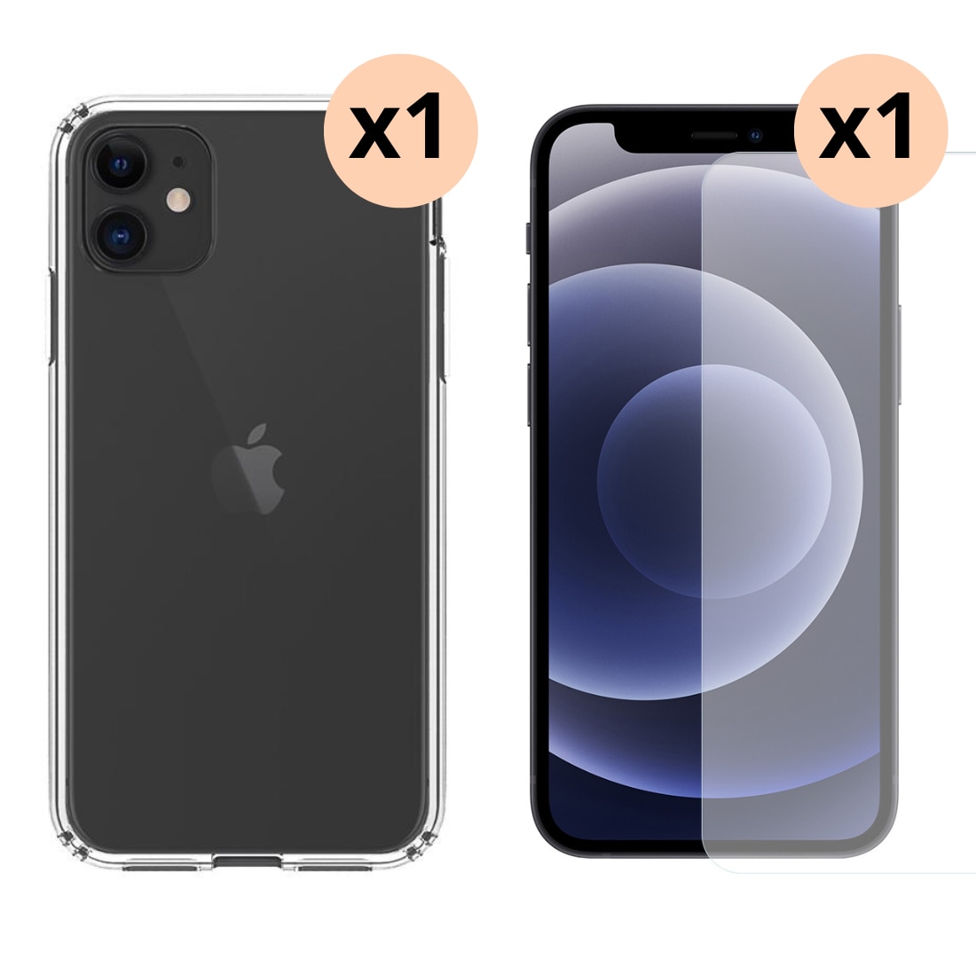 iPhone 11 Kit med Skal och Skärmskydd