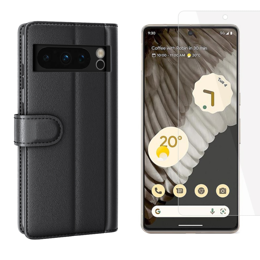 Google Pixel 8 Pro Kit med Fodral och Skärmskydd