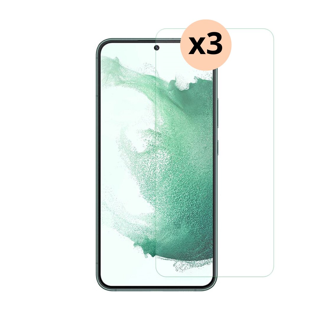 Kit Samsung Galaxy S23, 3-pack Härdat Glas 0.3mm Skärmskydd